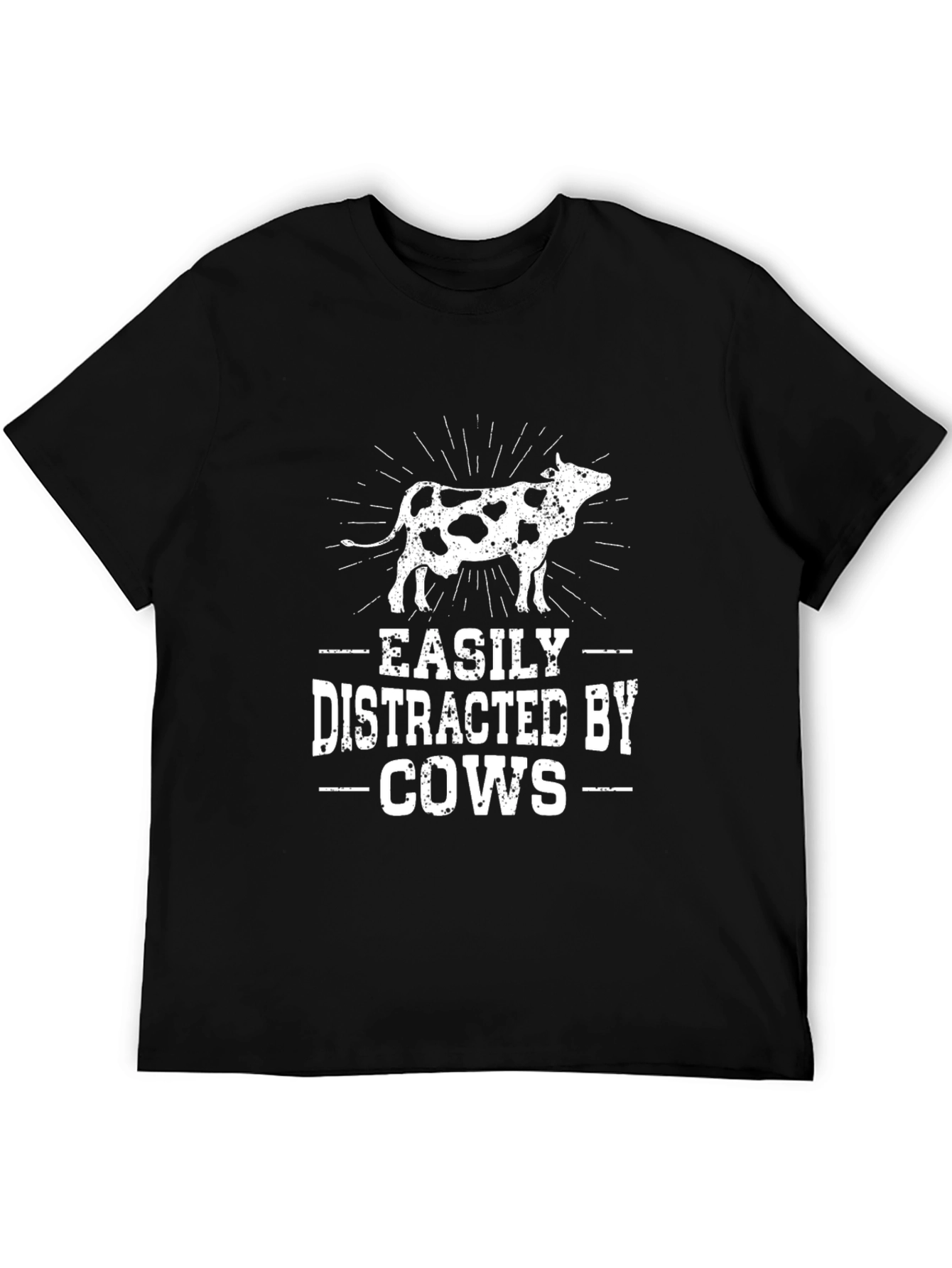 Easily Distracted by Cows Graphic T-Shirt