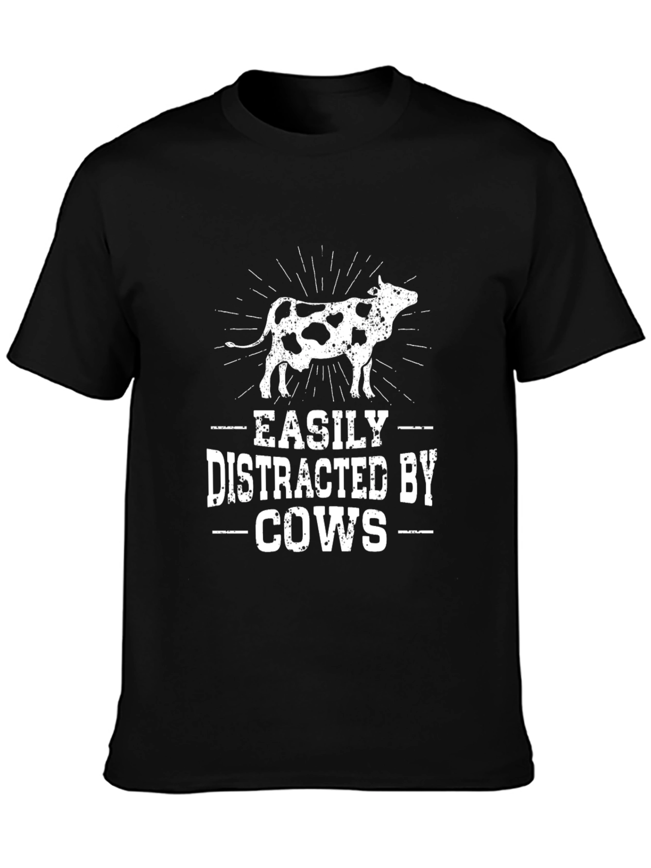 Easily Distracted by Cows Graphic T-Shirt