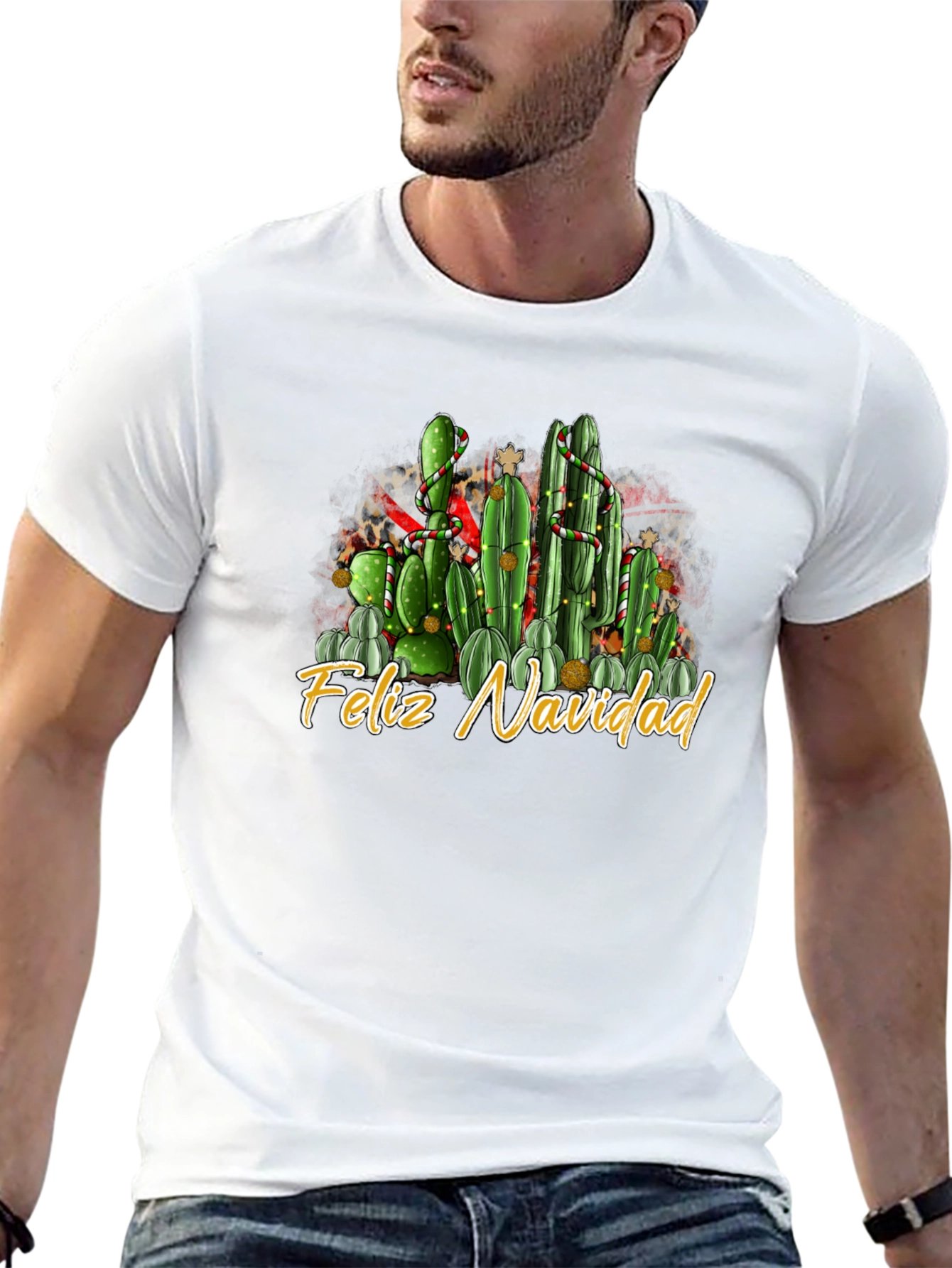 Feliz Navidad Cactus Christmas T-Shirt