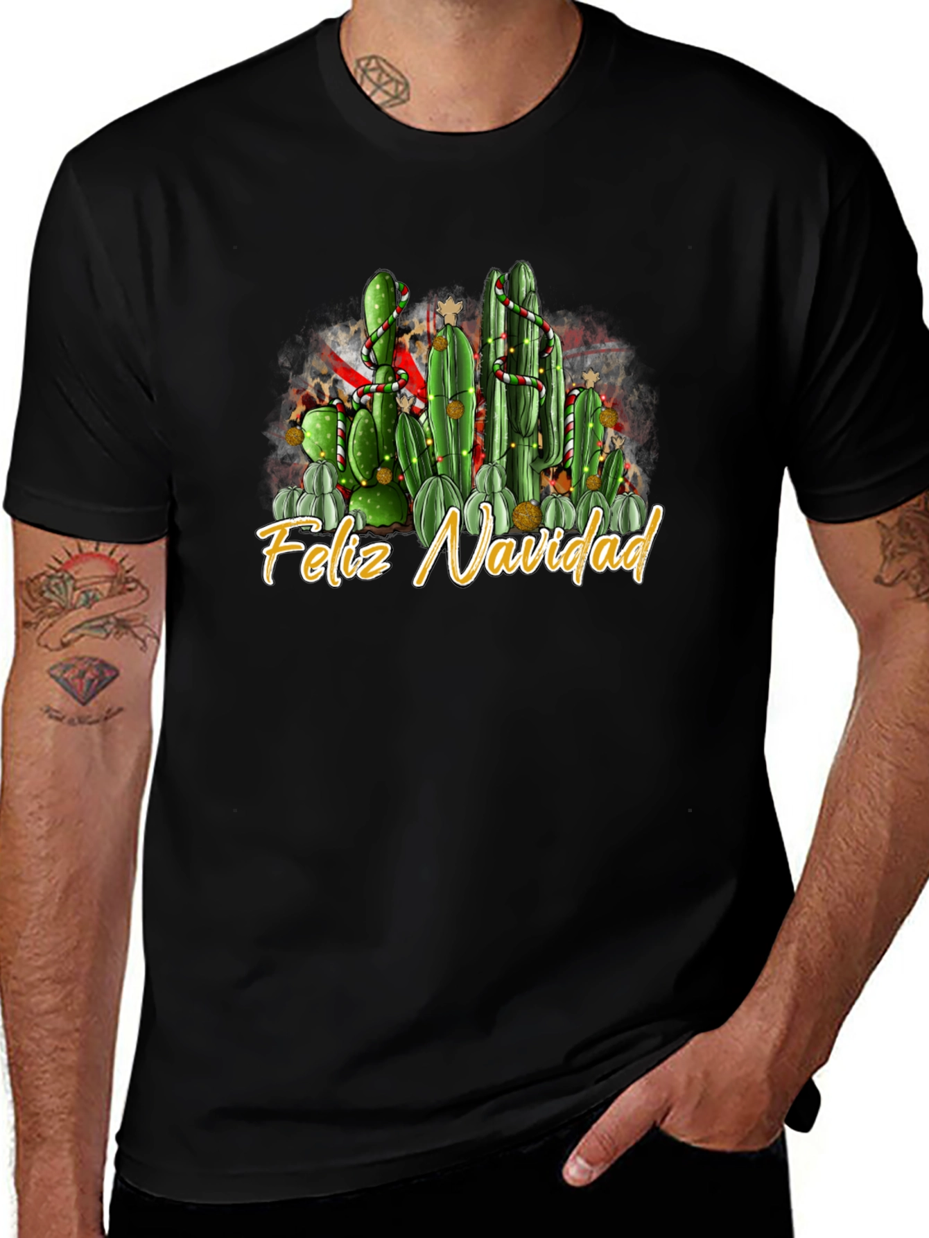 Feliz Navidad Cactus Christmas T-Shirt