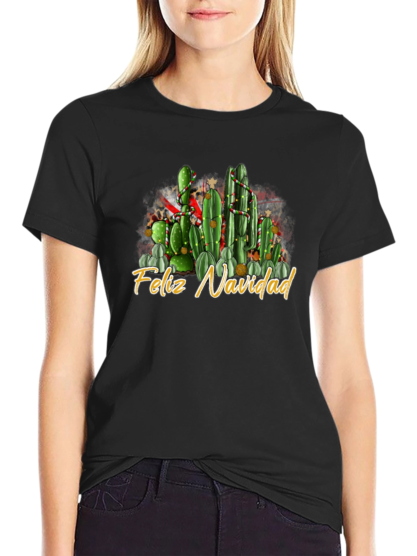 Feliz Navidad Cactus Christmas T-Shirt
