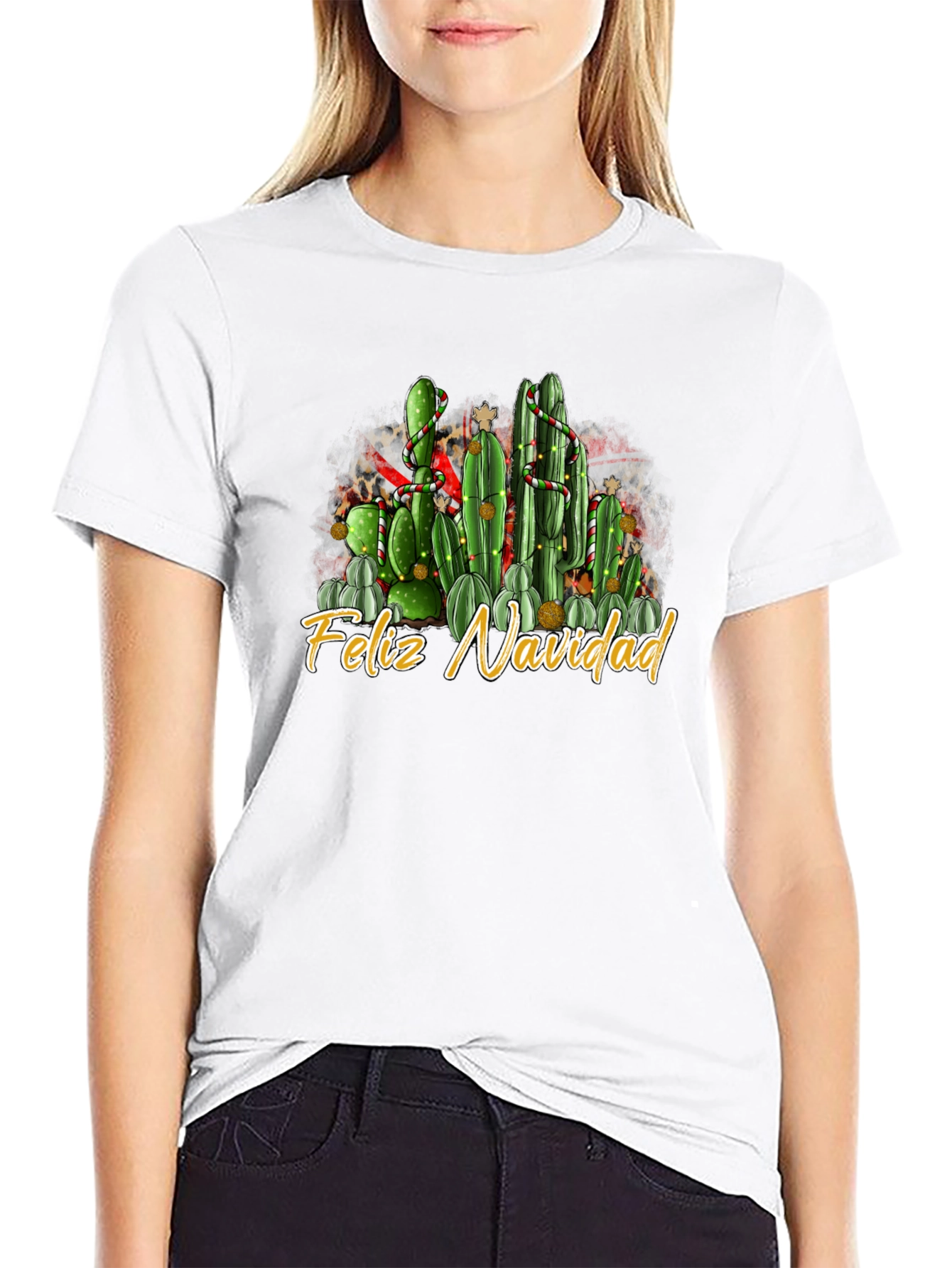 Feliz Navidad Cactus Christmas T-Shirt
