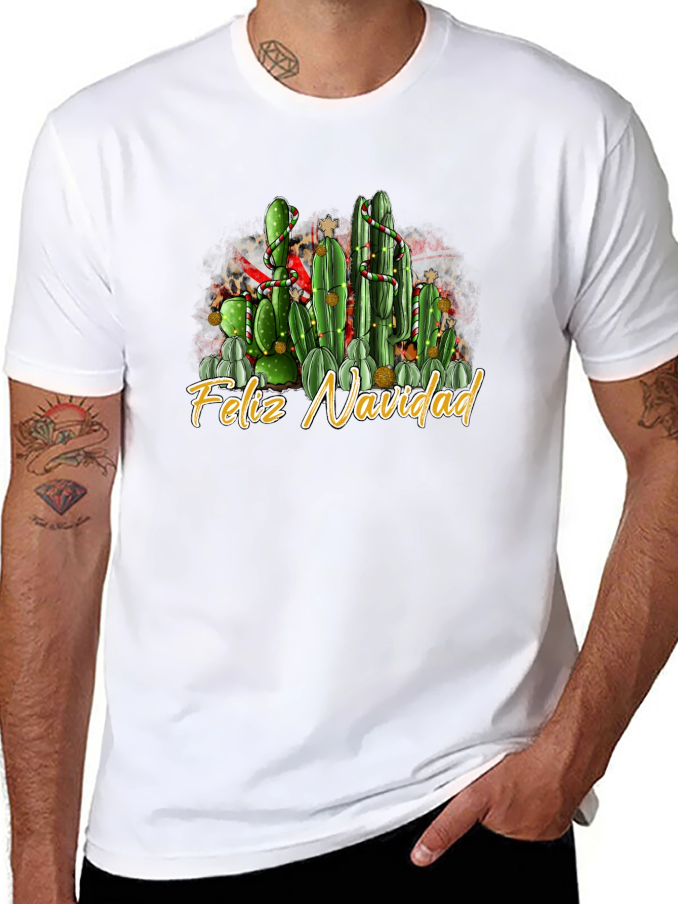Feliz Navidad Cactus Christmas T-Shirt
