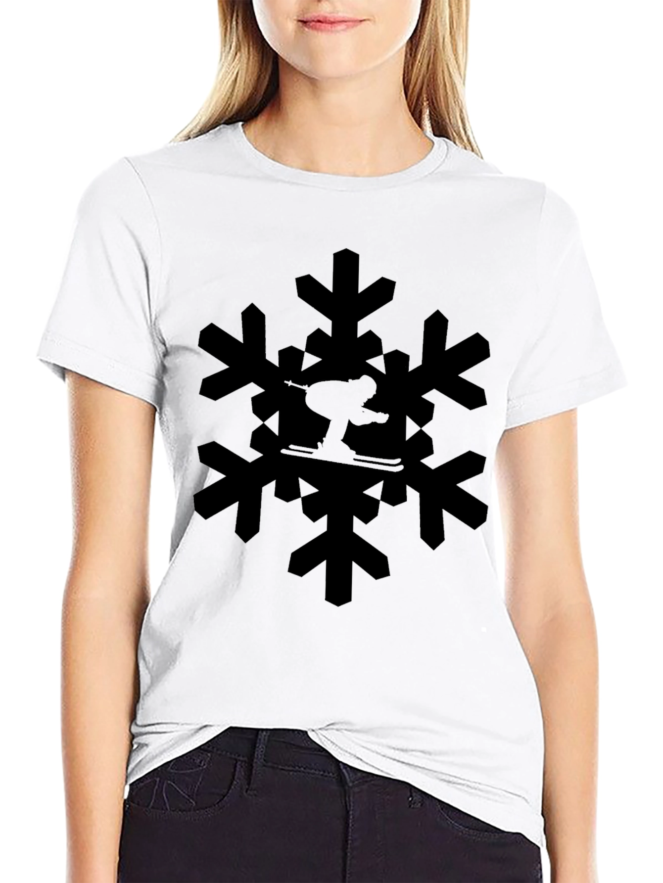 Snowflake Skiing T-Shirt