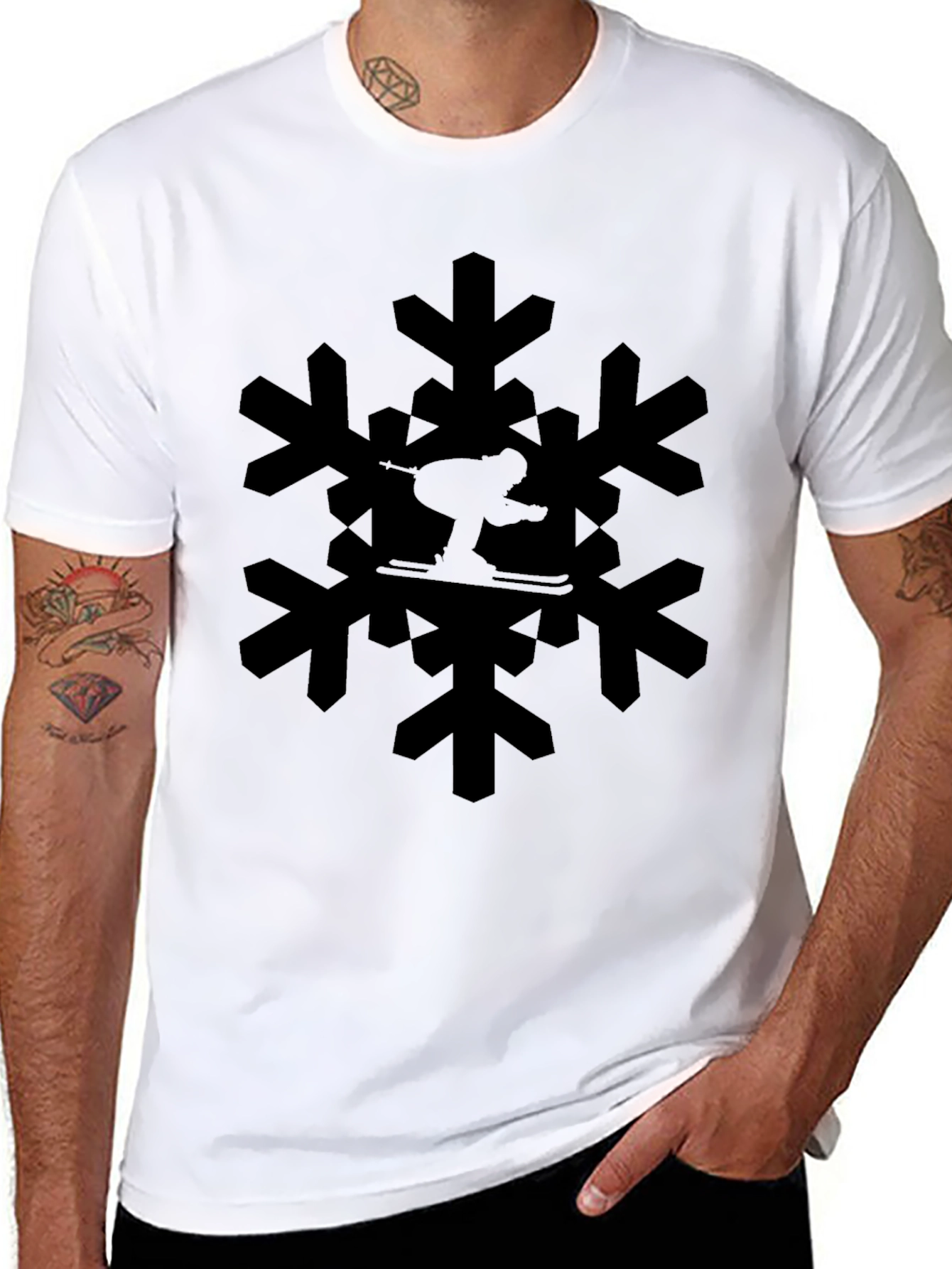 Snowflake Skiing T-Shirt
