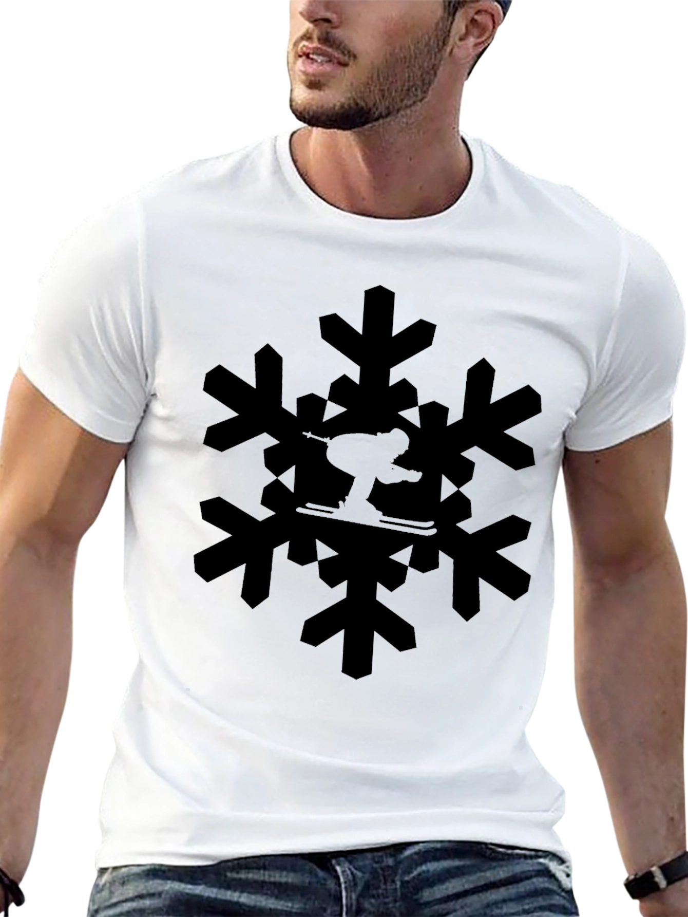Snowflake Skiing T-Shirt