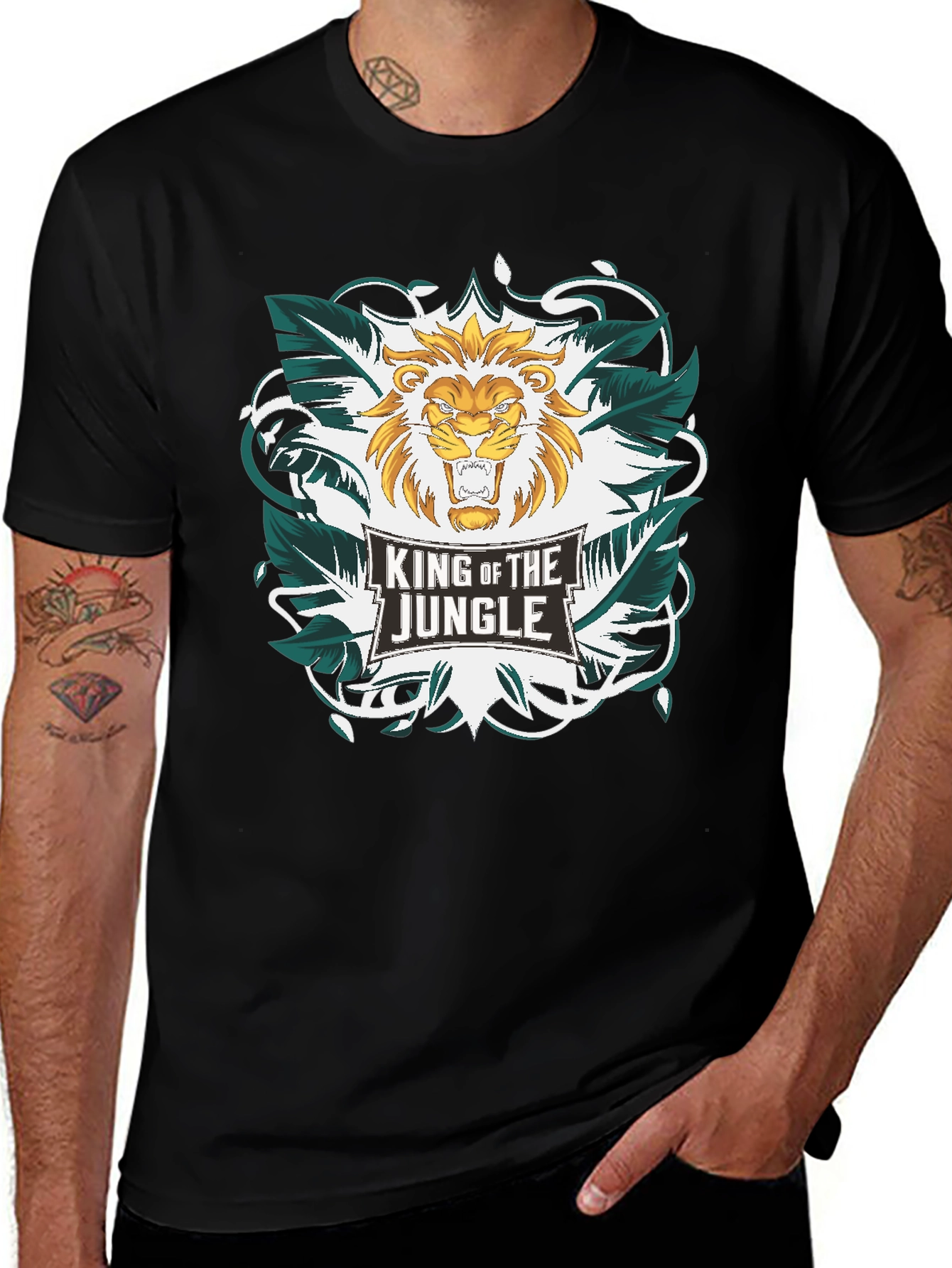 King of the Jungle Lion Graphic T-Shirt