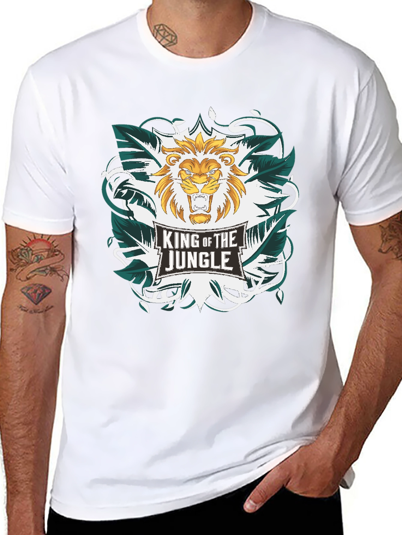 King of the Jungle Lion Graphic T-Shirt