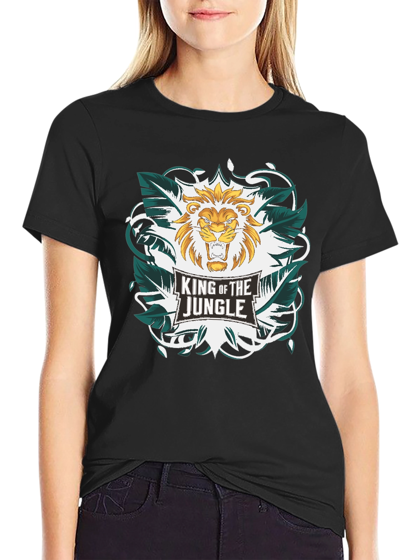 King of the Jungle Lion Graphic T-Shirt