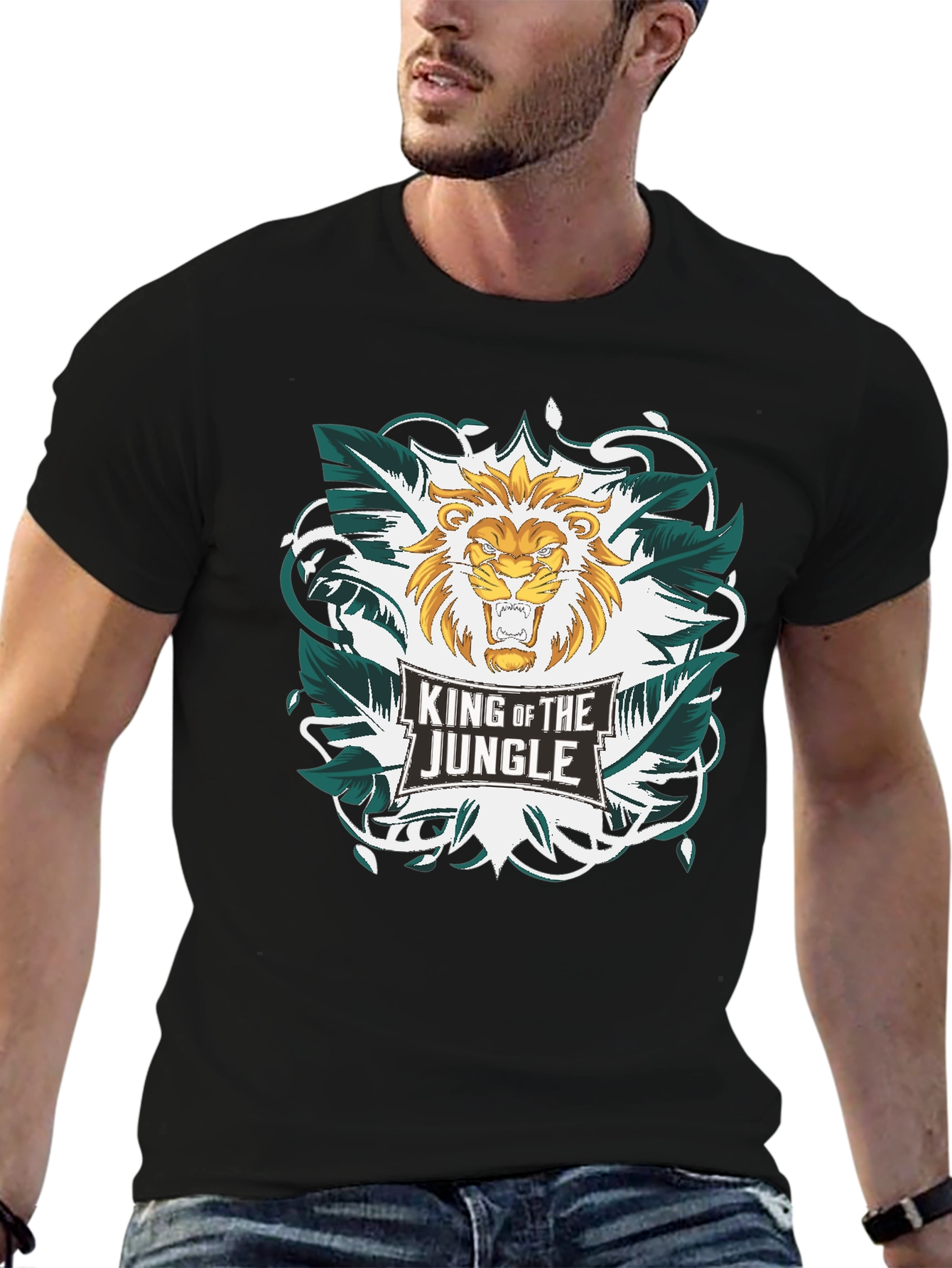 King of the Jungle Lion Graphic T-Shirt