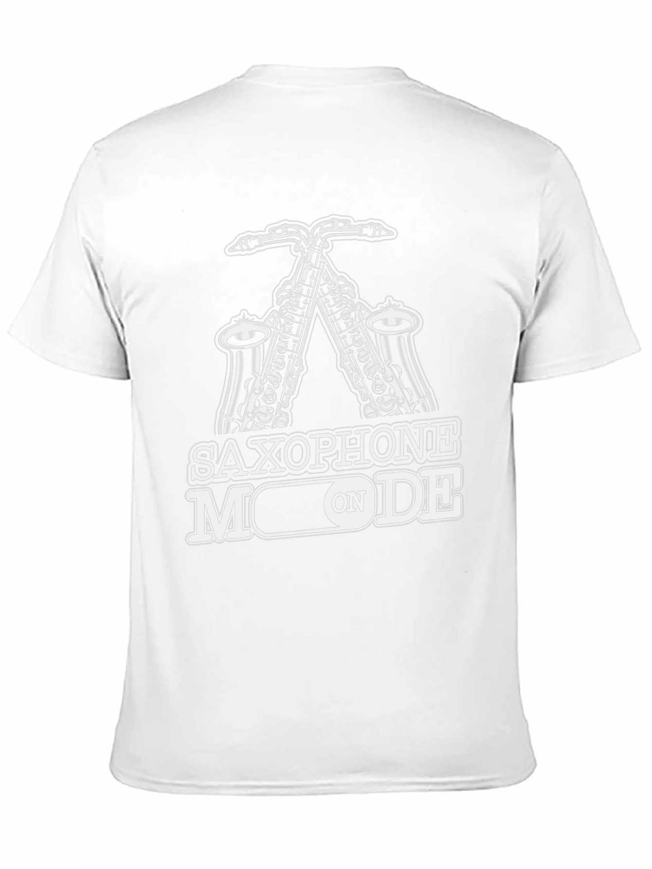 Saxophone Mode On T-Shirt - Black
