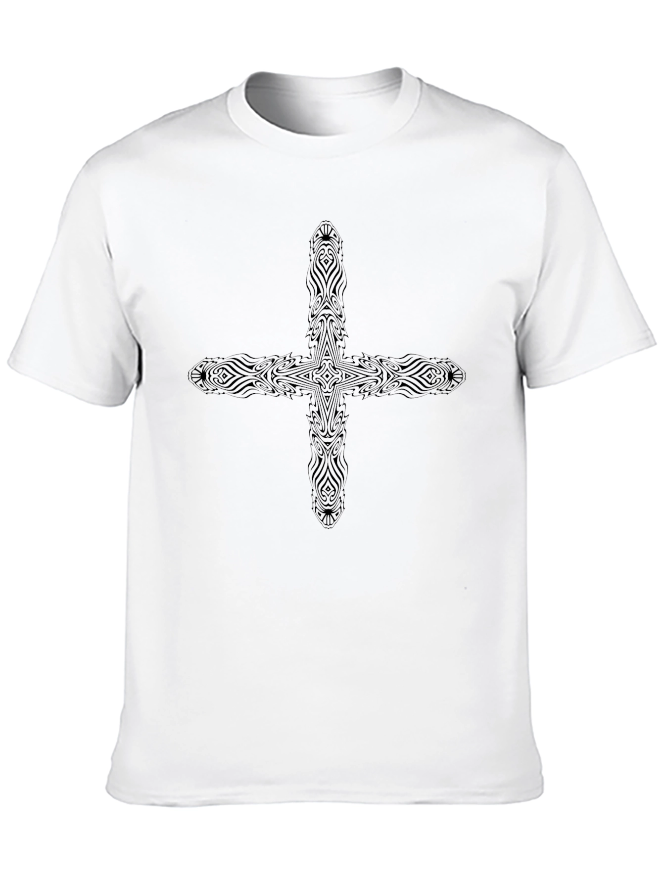 Unique Cross Graphic Black T-Shirt