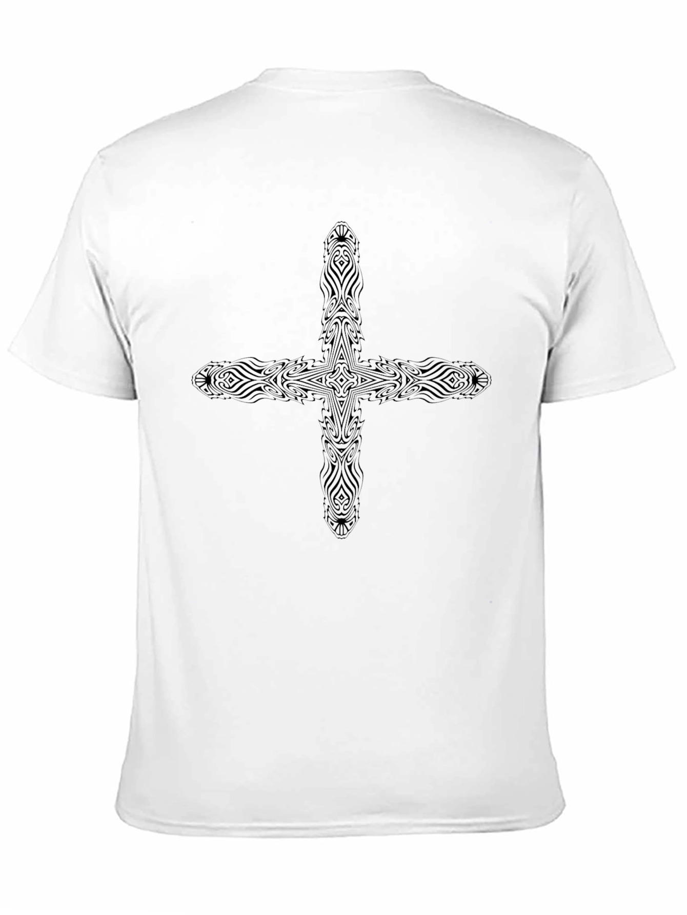 Unique Cross Graphic Black T-Shirt