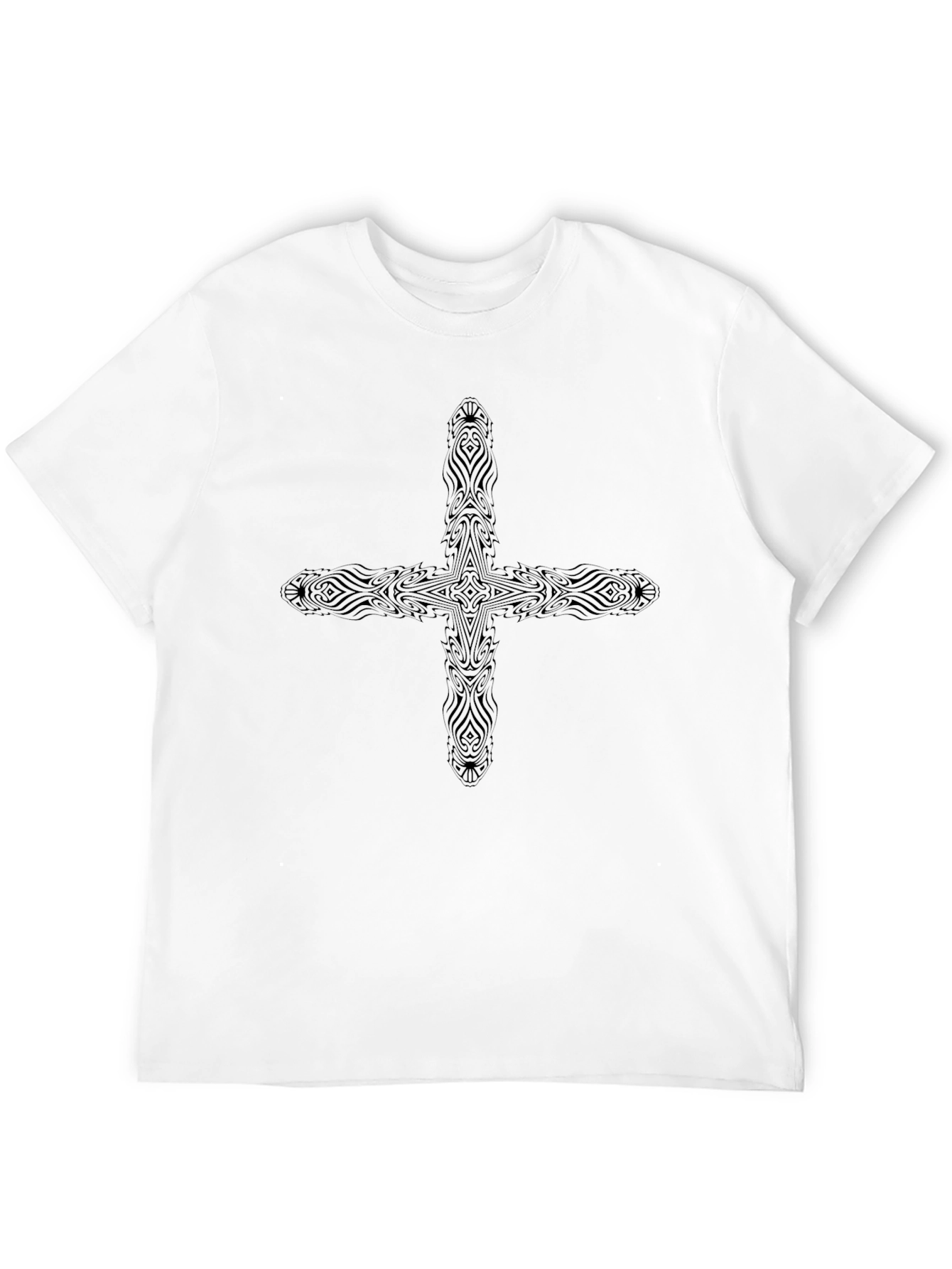 Unique Cross Graphic Black T-Shirt