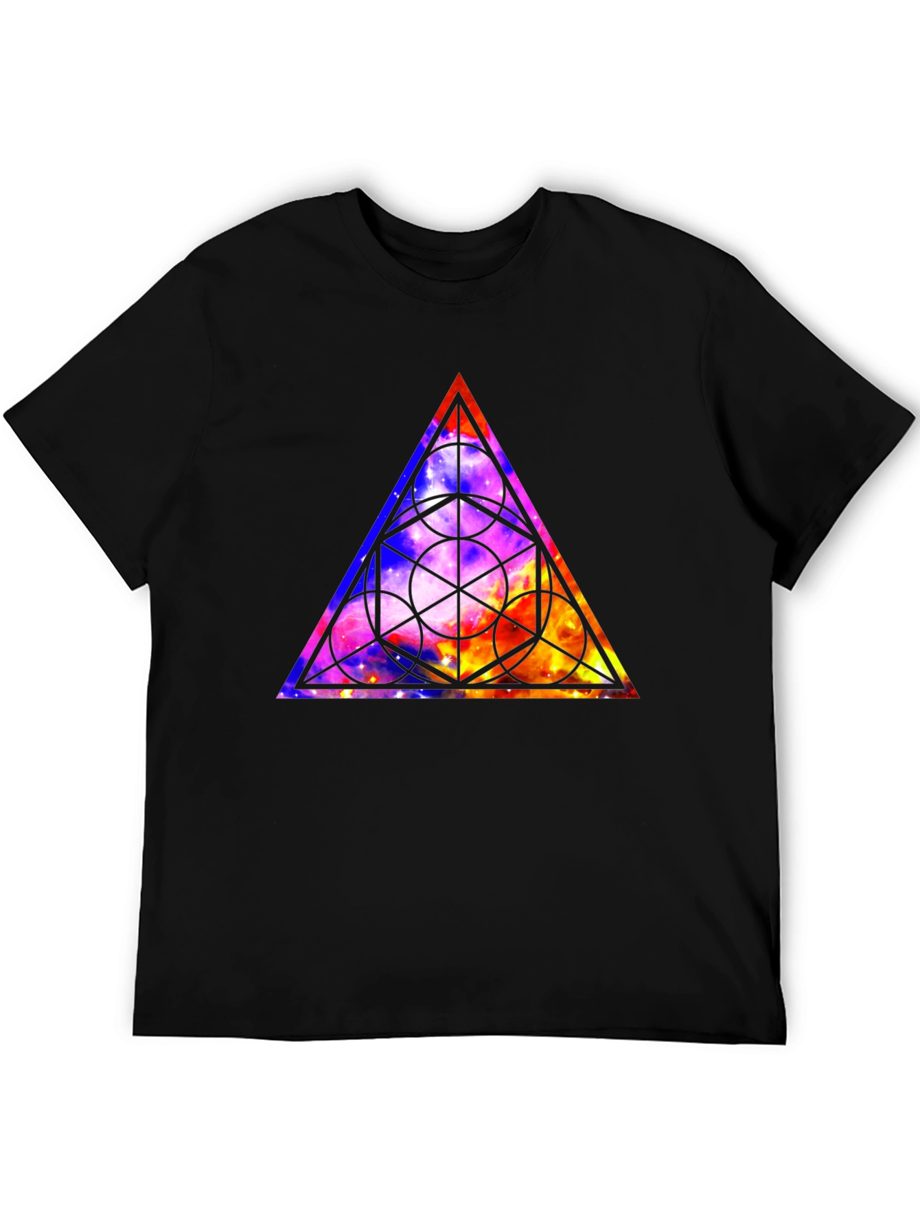 Mystic Triangle Graphic Tee - Mens Black T-Shirt