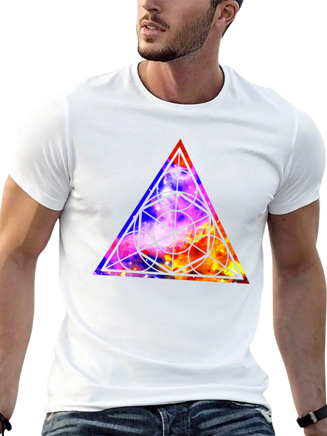 Mystic Triangle Graphic Tee - Mens Black T-Shirt