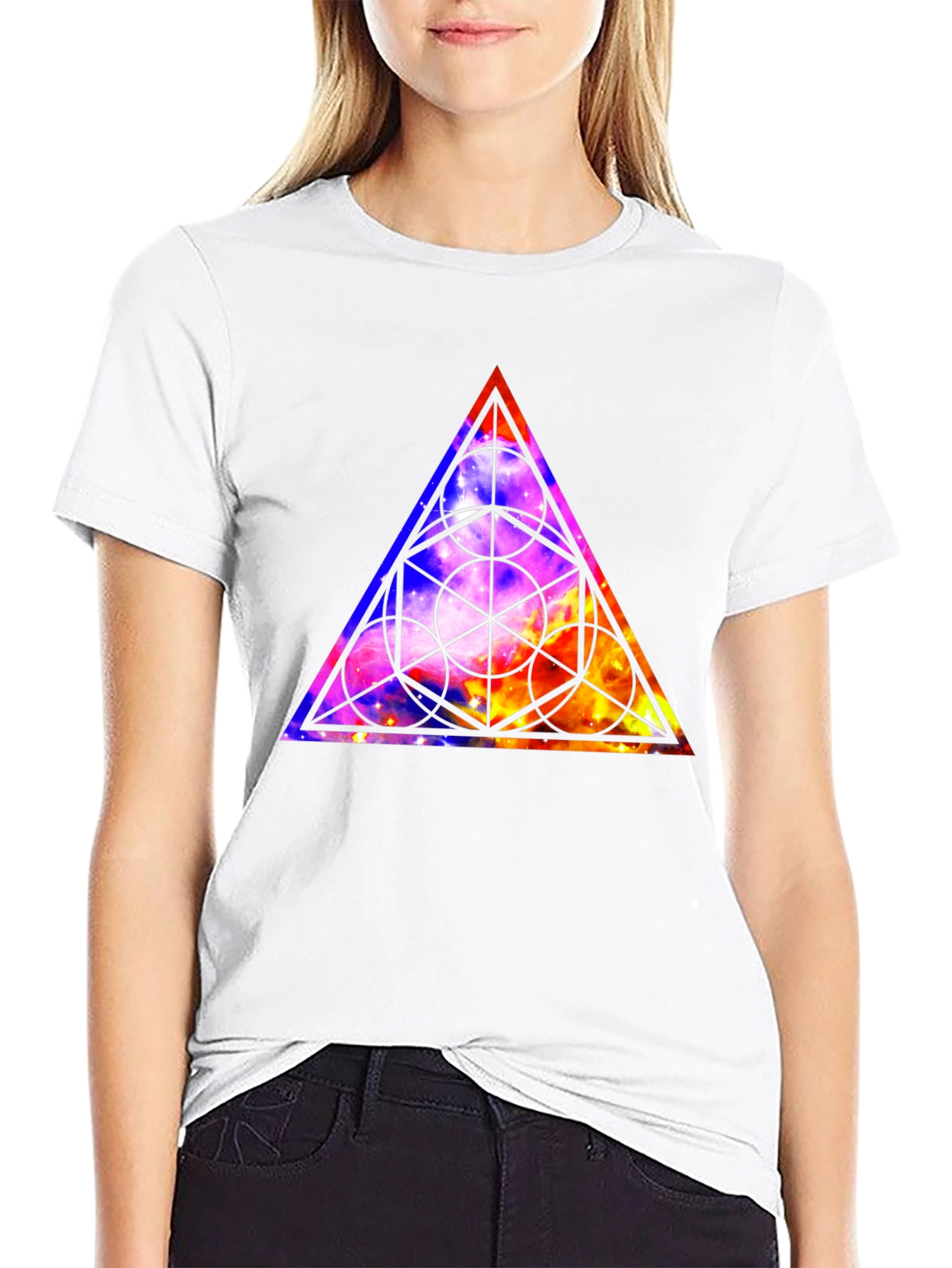 Mystic Triangle Graphic Tee - Mens Black T-Shirt