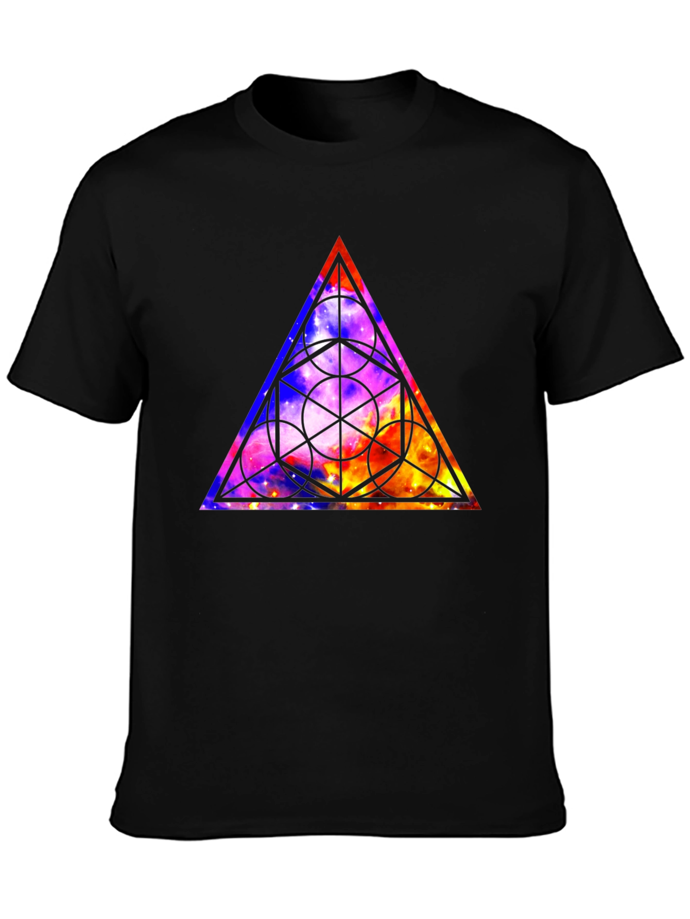 Mystic Triangle Graphic Tee - Mens Black T-Shirt