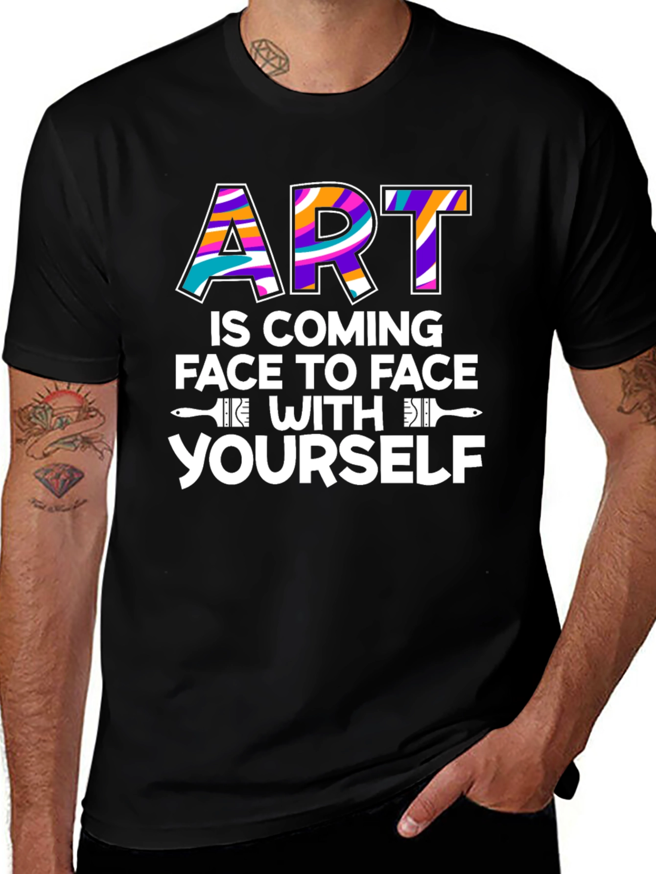 Art is Coming Face to Face Graphic T-Shirt