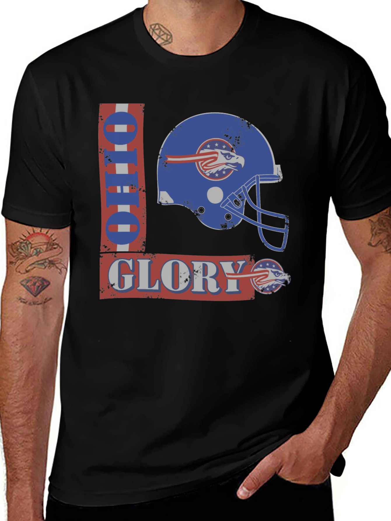 Ohio Glory Football Helmet Graphic T-Shirt