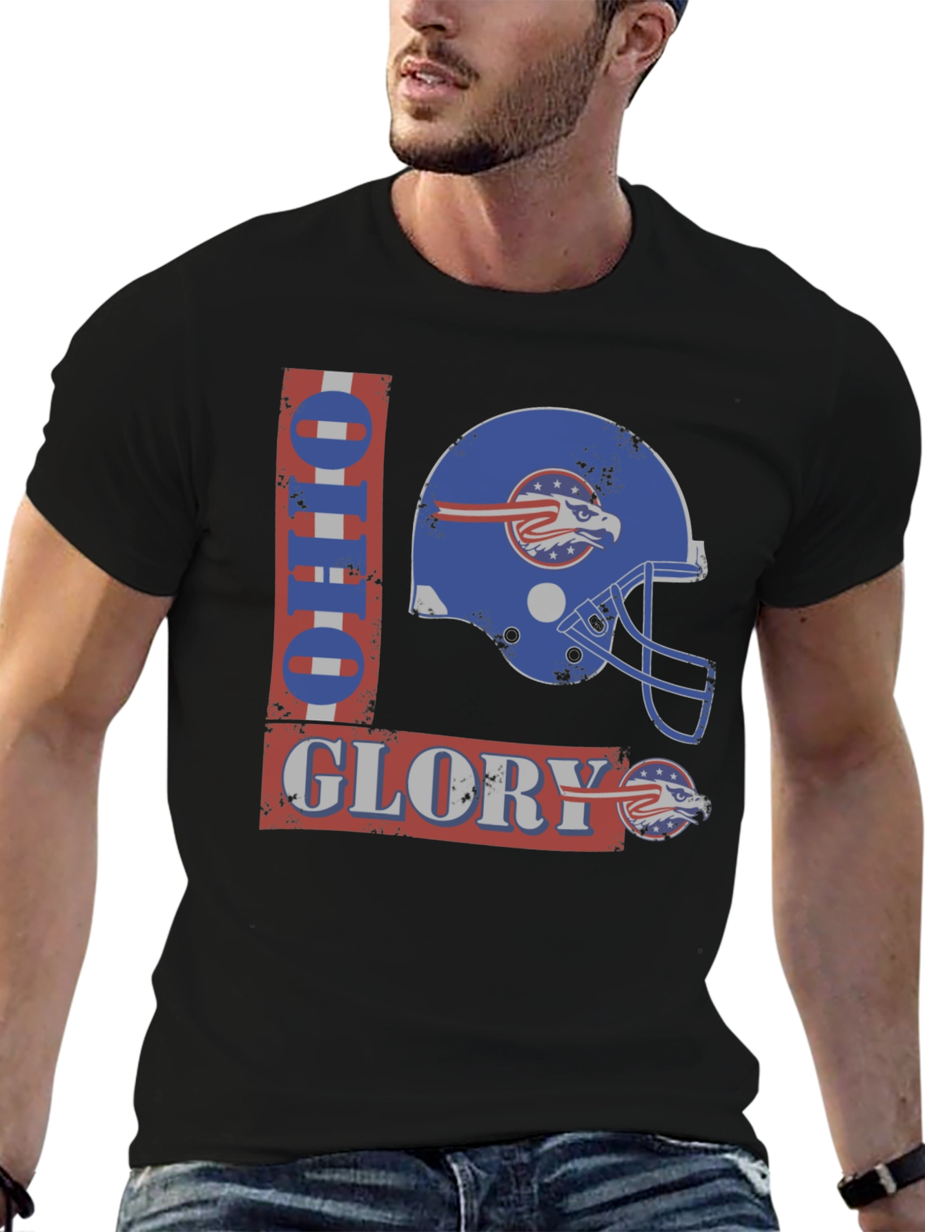 Ohio Glory Football Helmet Graphic T-Shirt