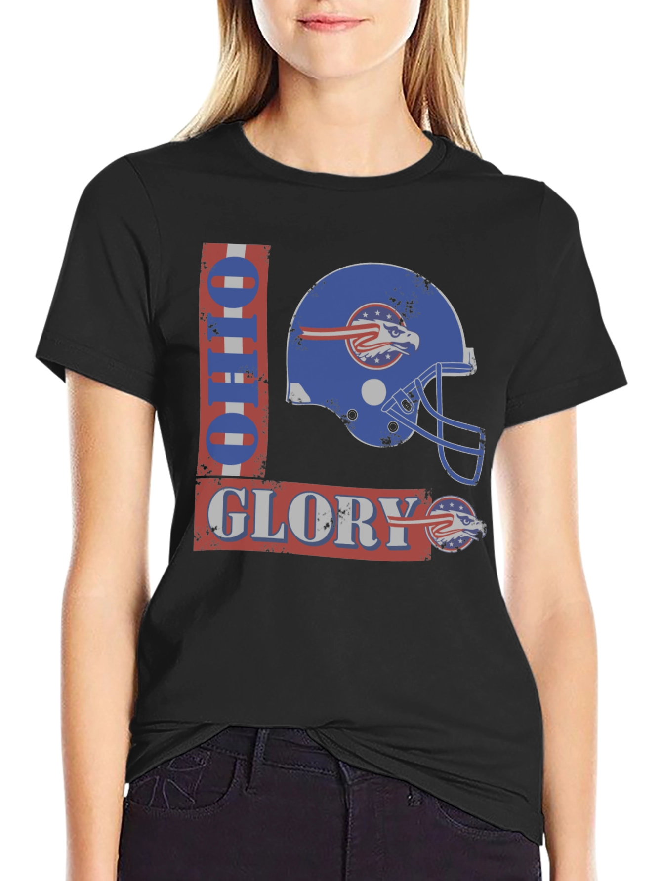 Ohio Glory Football Helmet Graphic T-Shirt