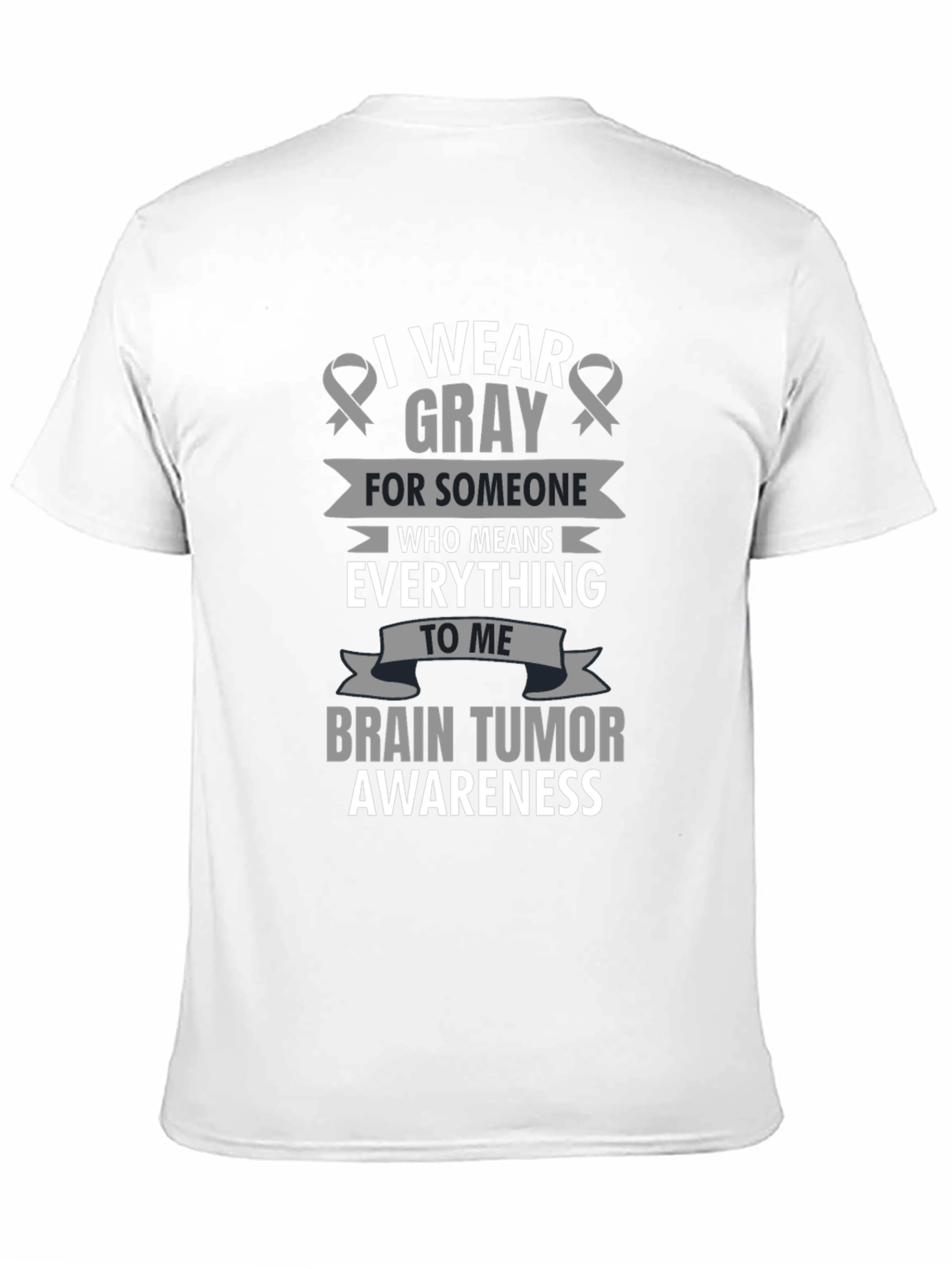Gray Ribbon Brain Tumor Awareness T-Shirt