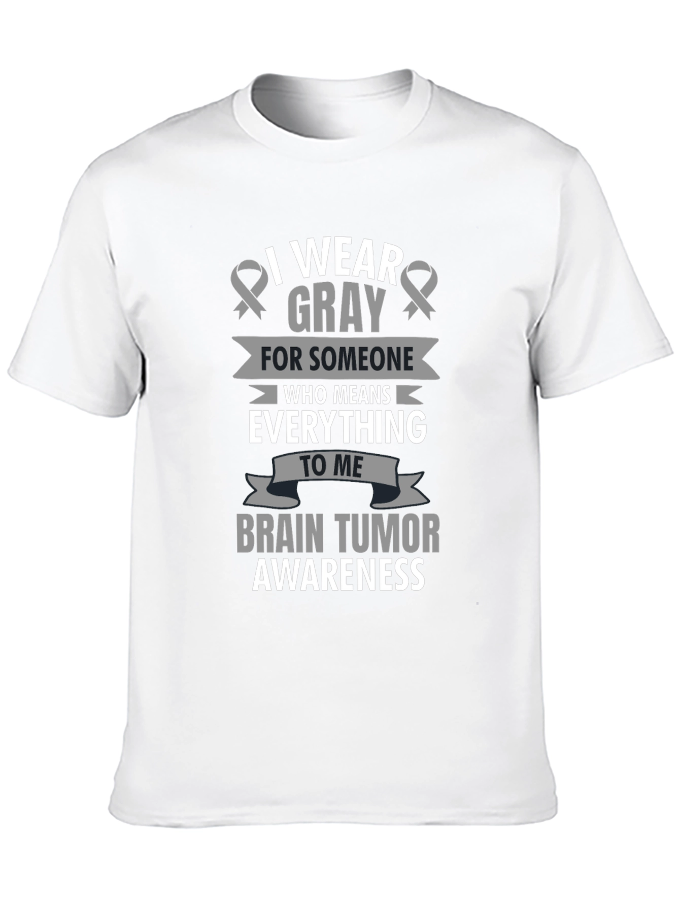 Gray Ribbon Brain Tumor Awareness T-Shirt