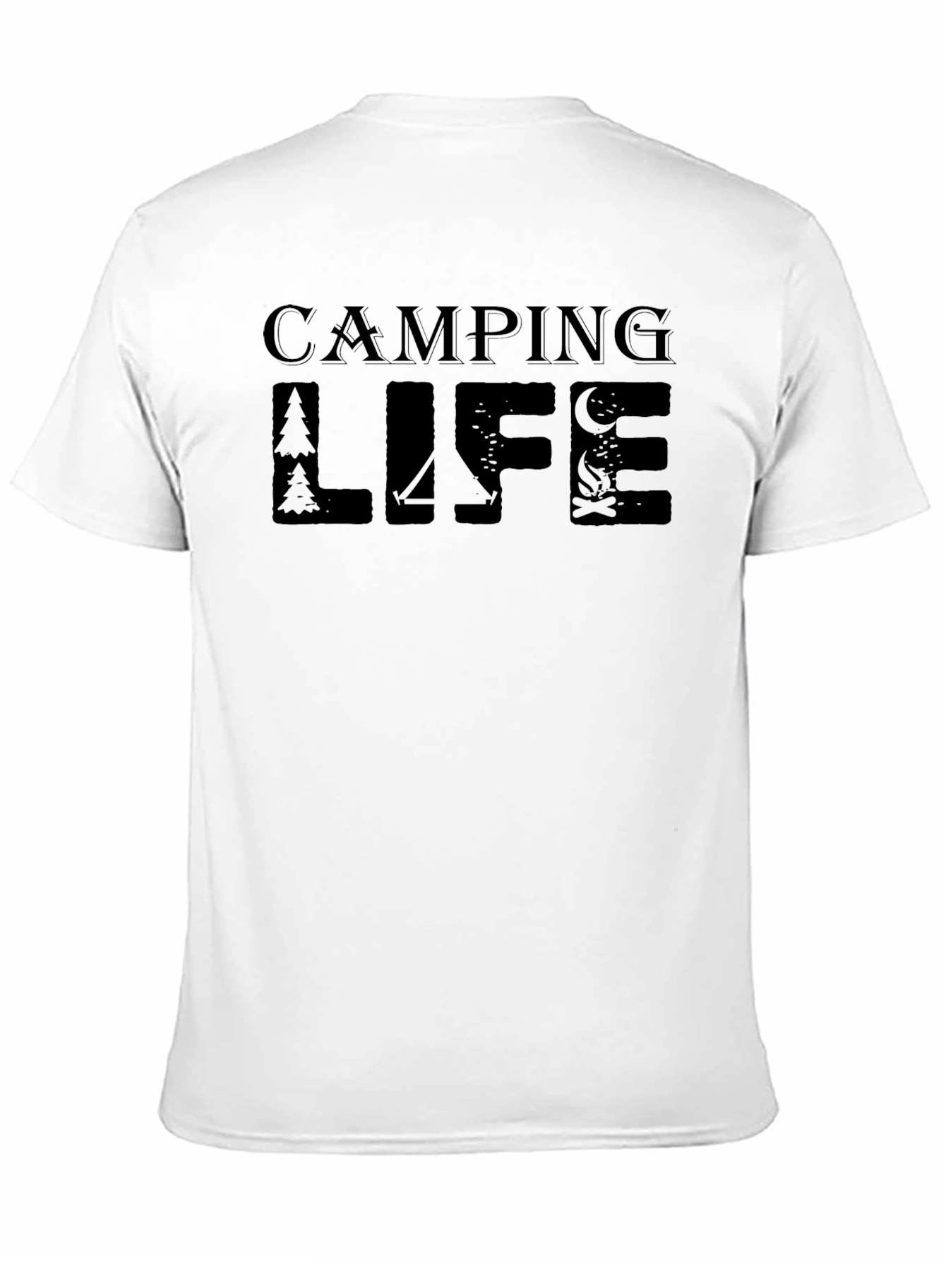 Camping Life T-Shirt - Black Graphic Tee