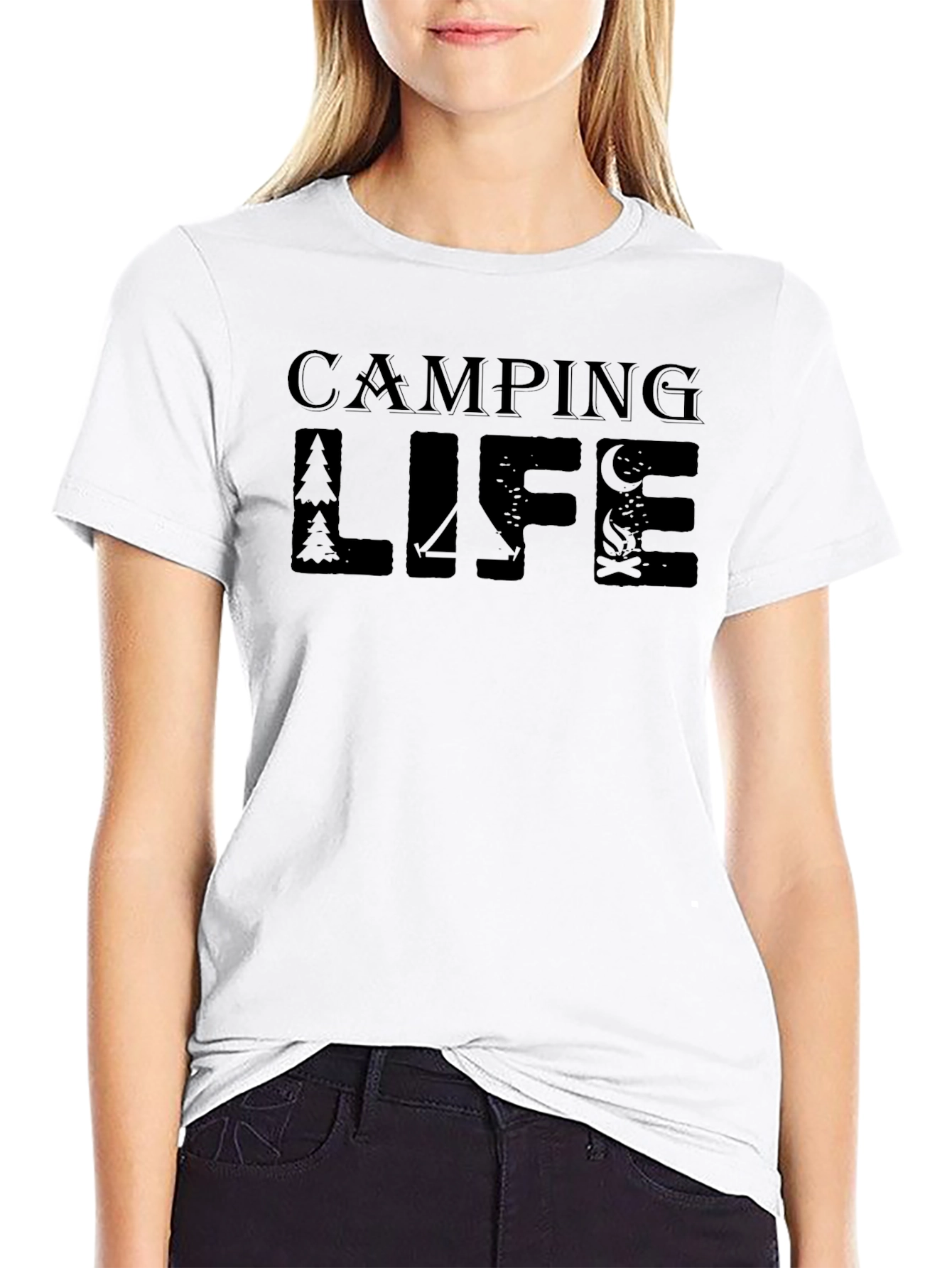 Camping Life T-Shirt - Black Graphic Tee