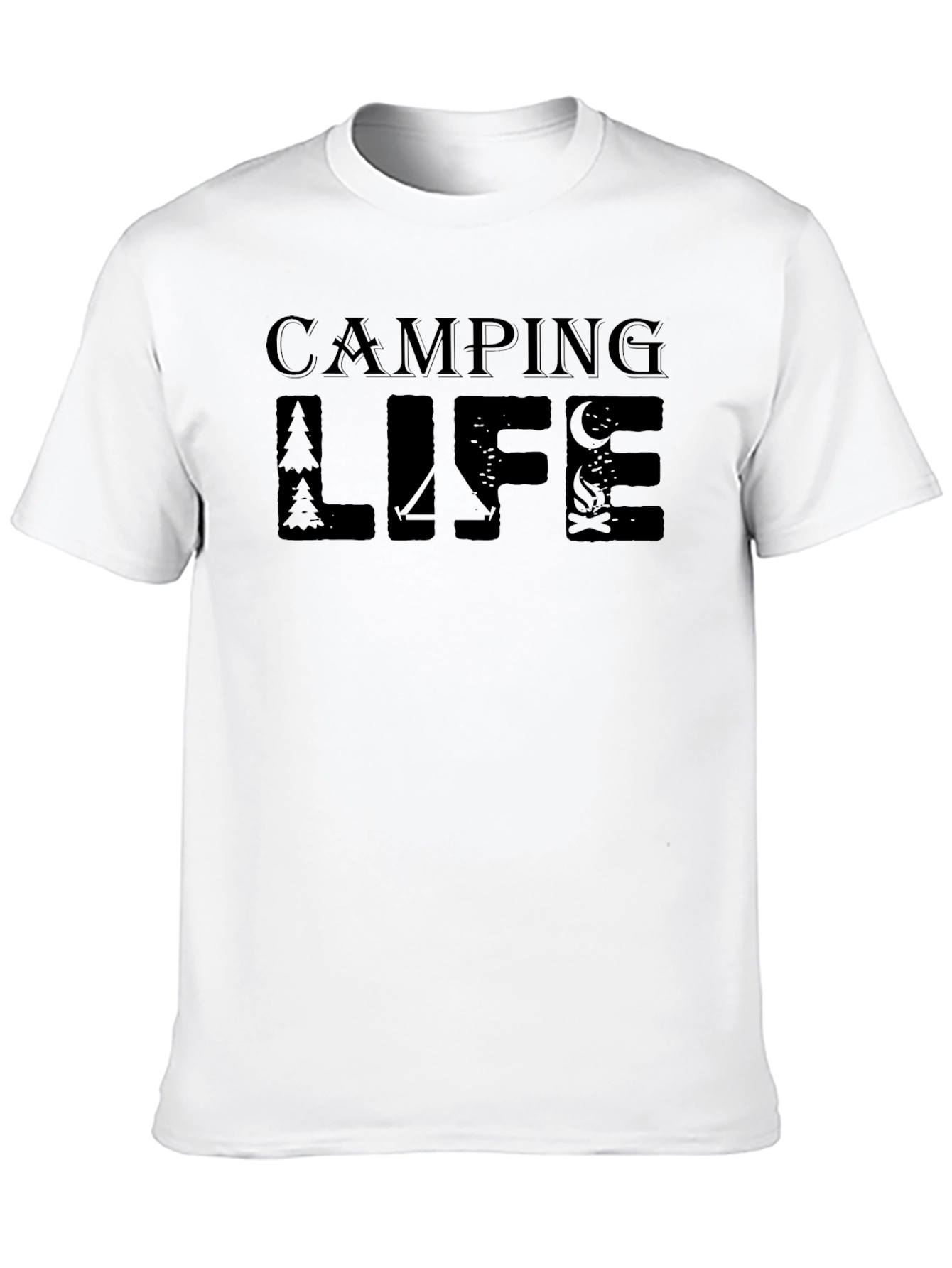 Camping Life T-Shirt - Black Graphic Tee