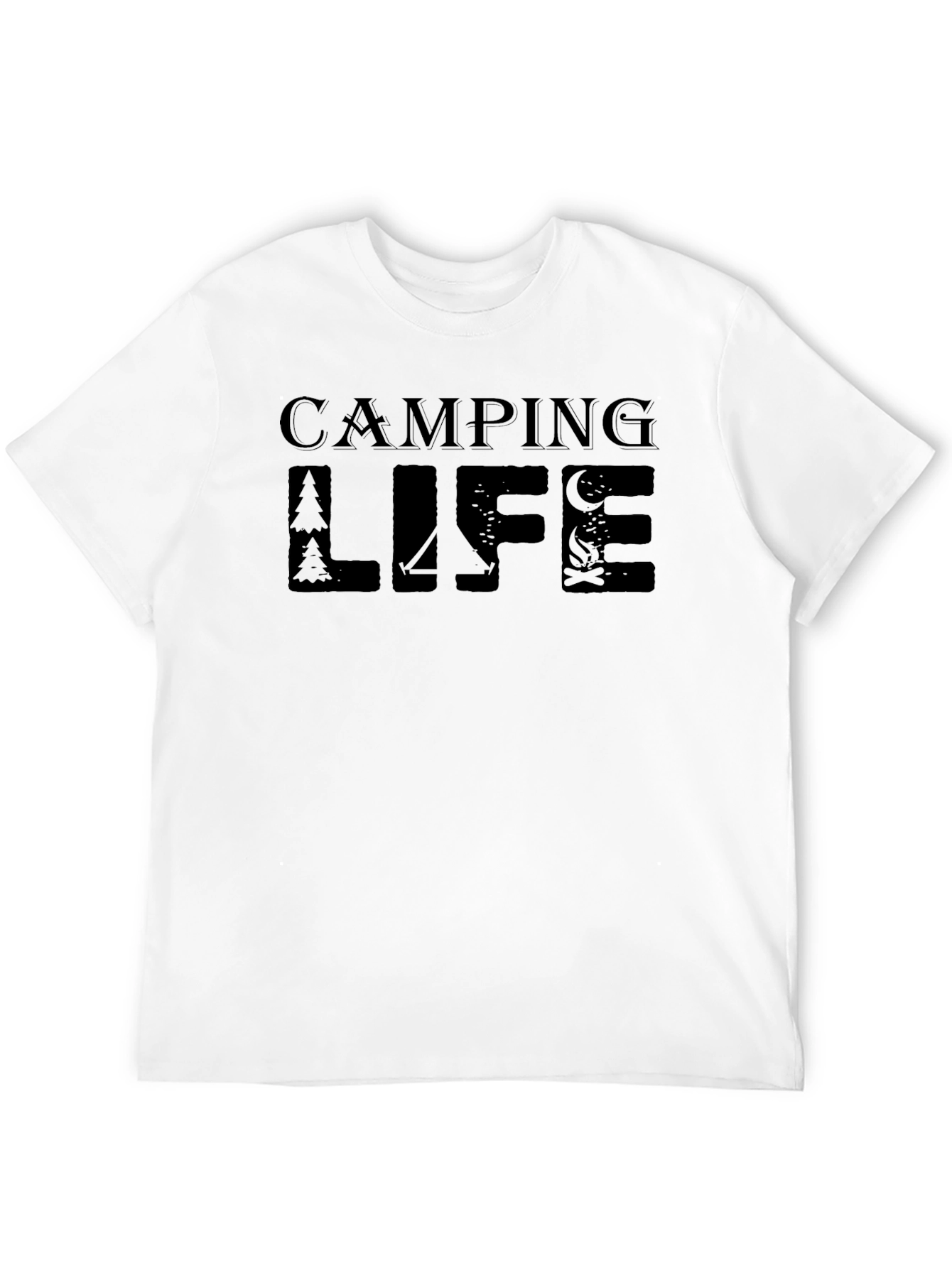Camping Life T-Shirt - Black Graphic Tee