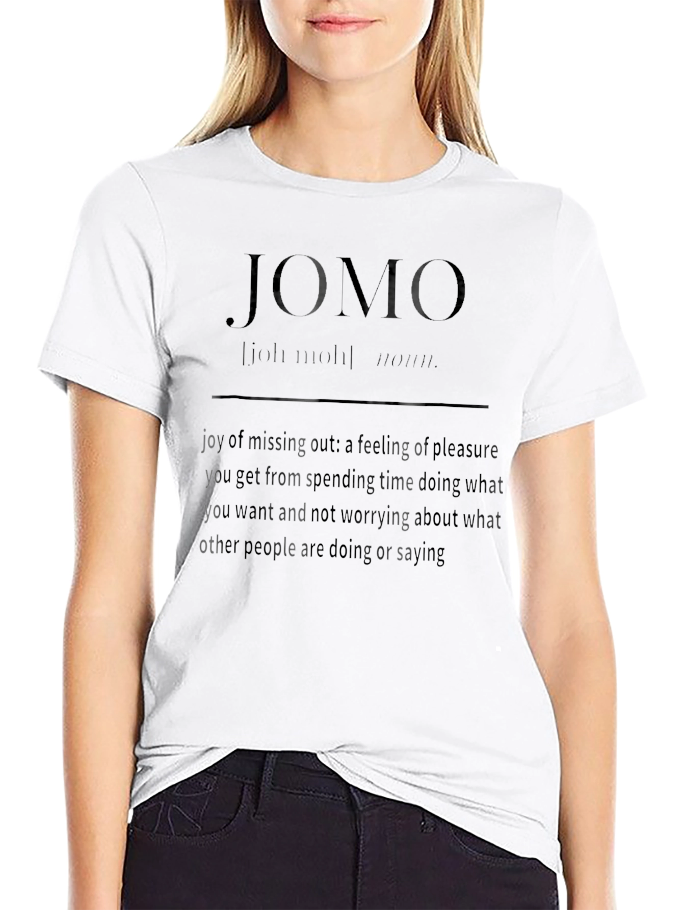JOMO Definition Graphic Tee - Joy of Missing Out