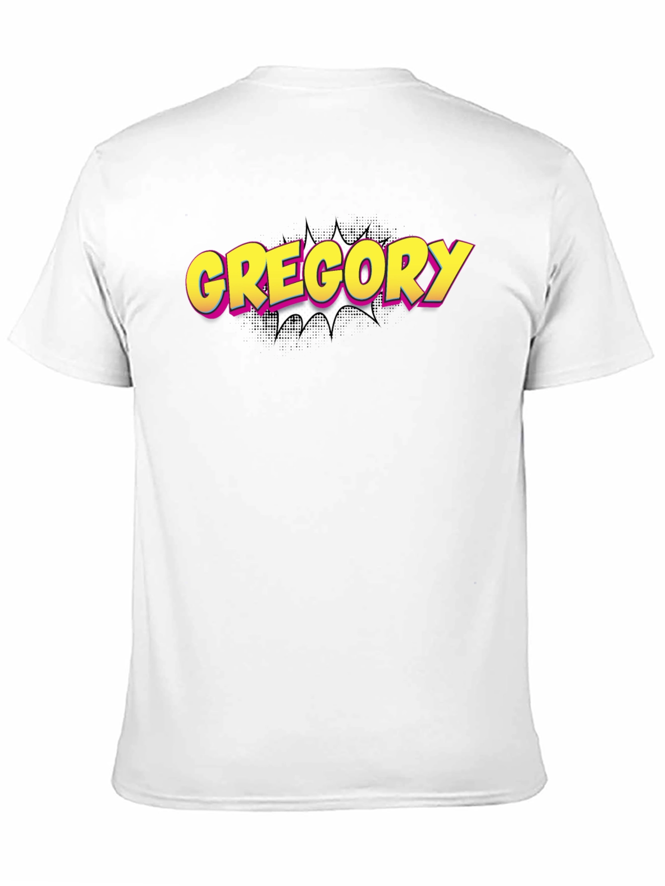 Gregory Comic Style T-Shirt - Black