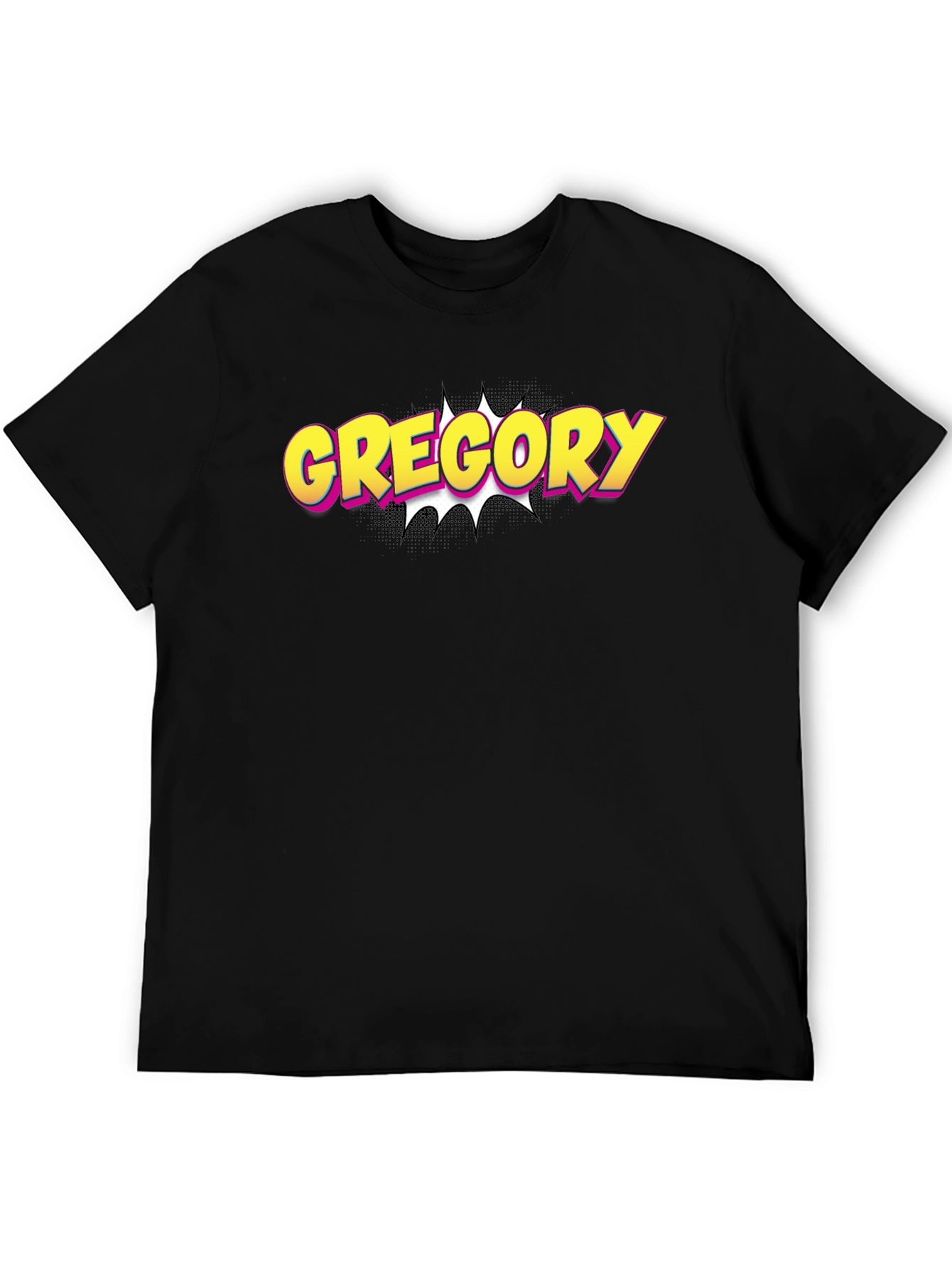 Gregory Comic Style T-Shirt - Black