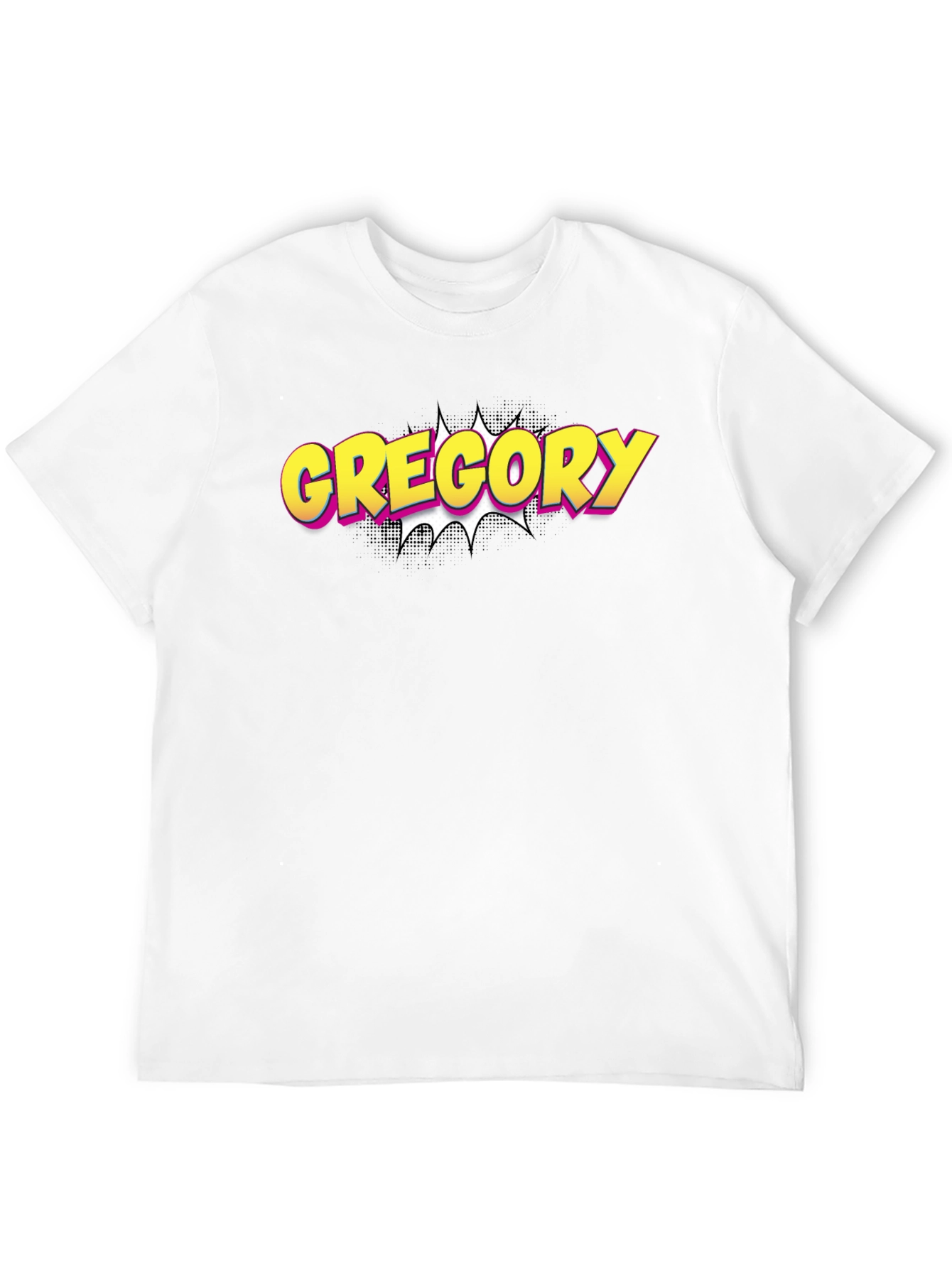 Gregory Comic Style T-Shirt - Black