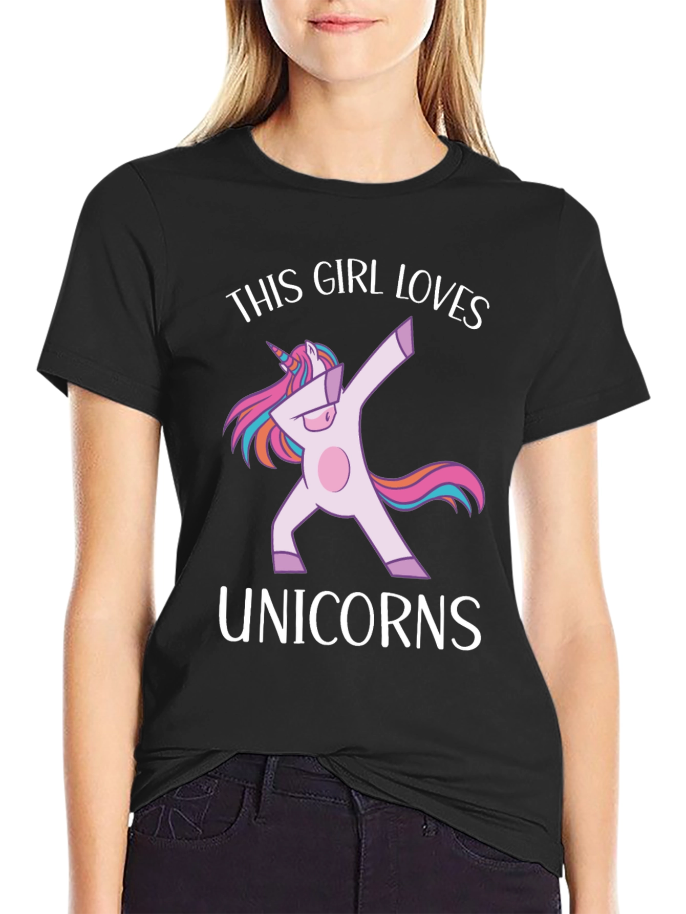 This Girl Loves Unicorns Graphic Tee