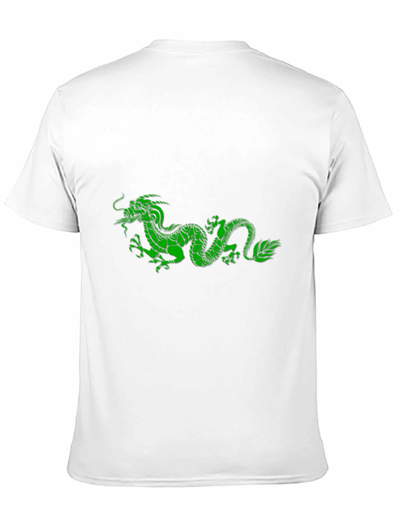 Black T-Shirt with Green Dragon Design
