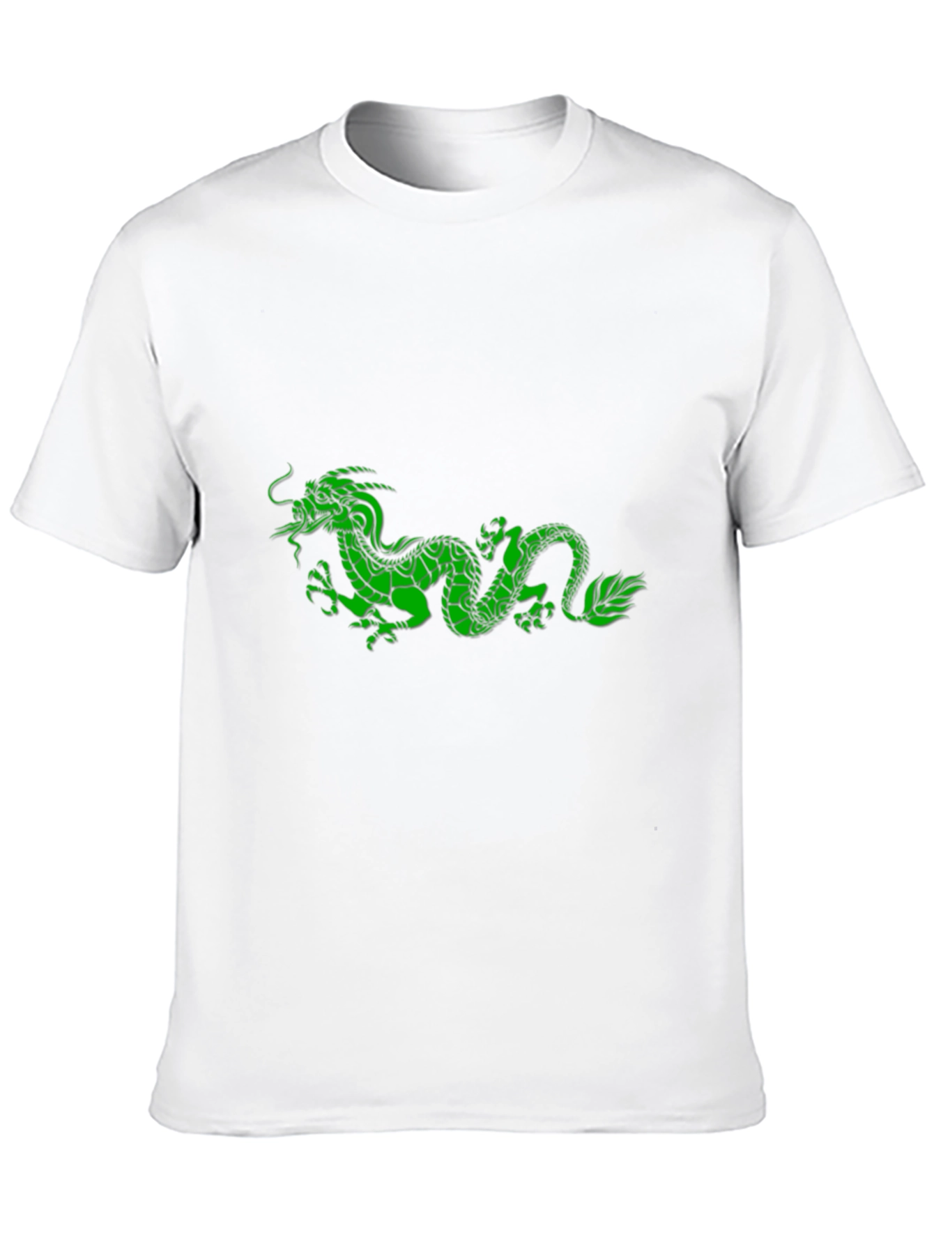 Black T-Shirt with Green Dragon Design