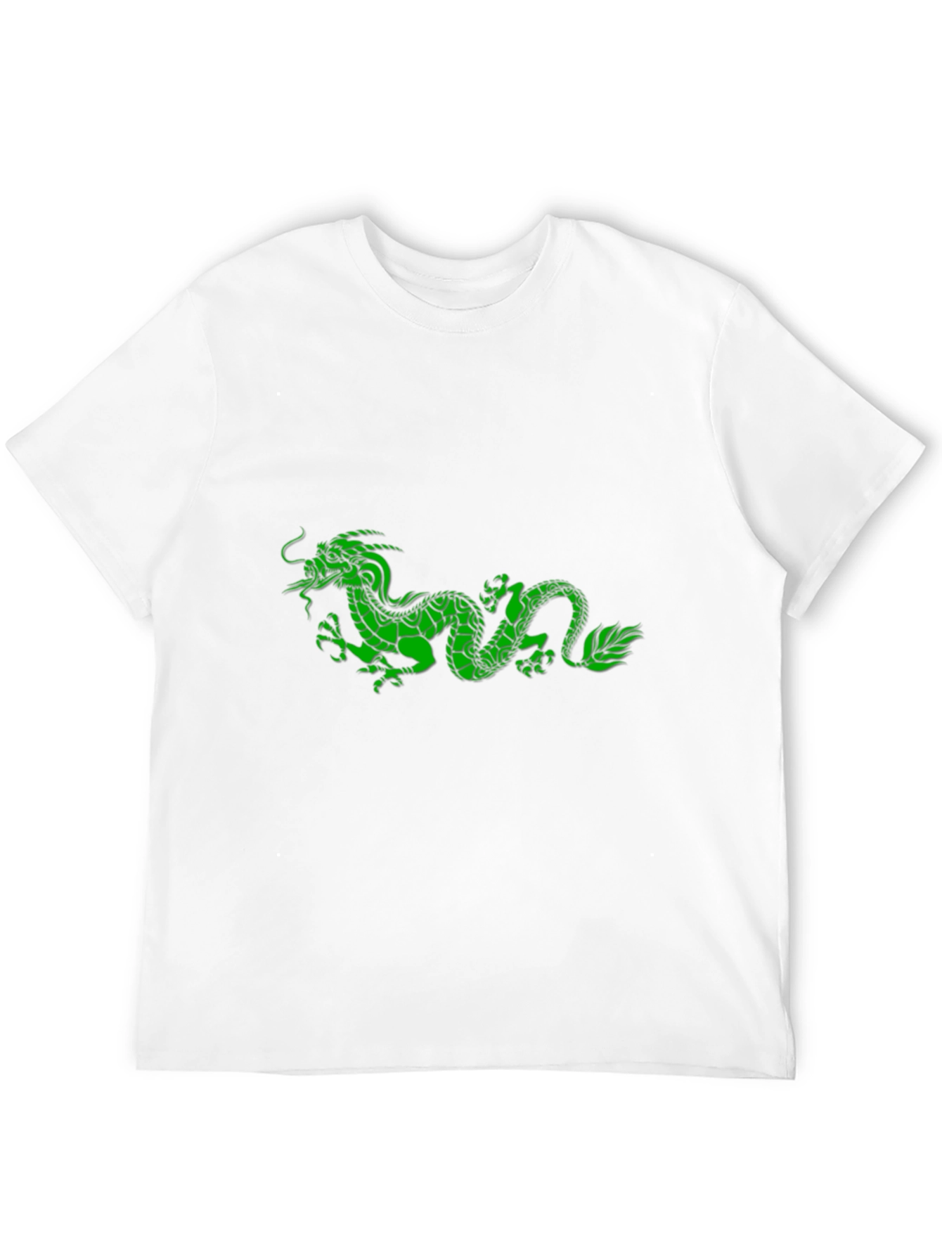 Black T-Shirt with Green Dragon Design