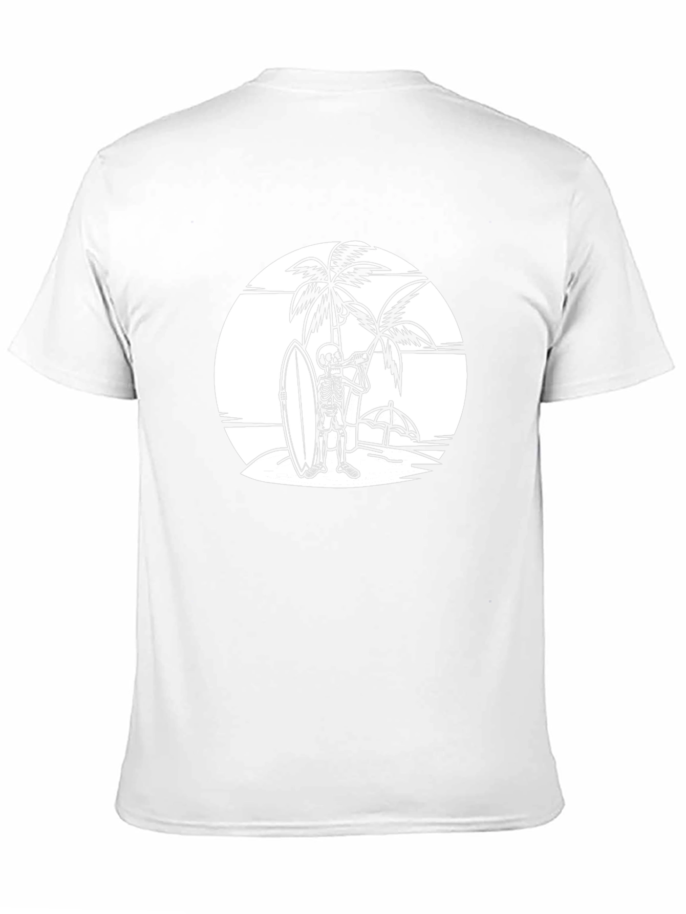 Skeleton Surfer T-Shirt - Beach Vibes