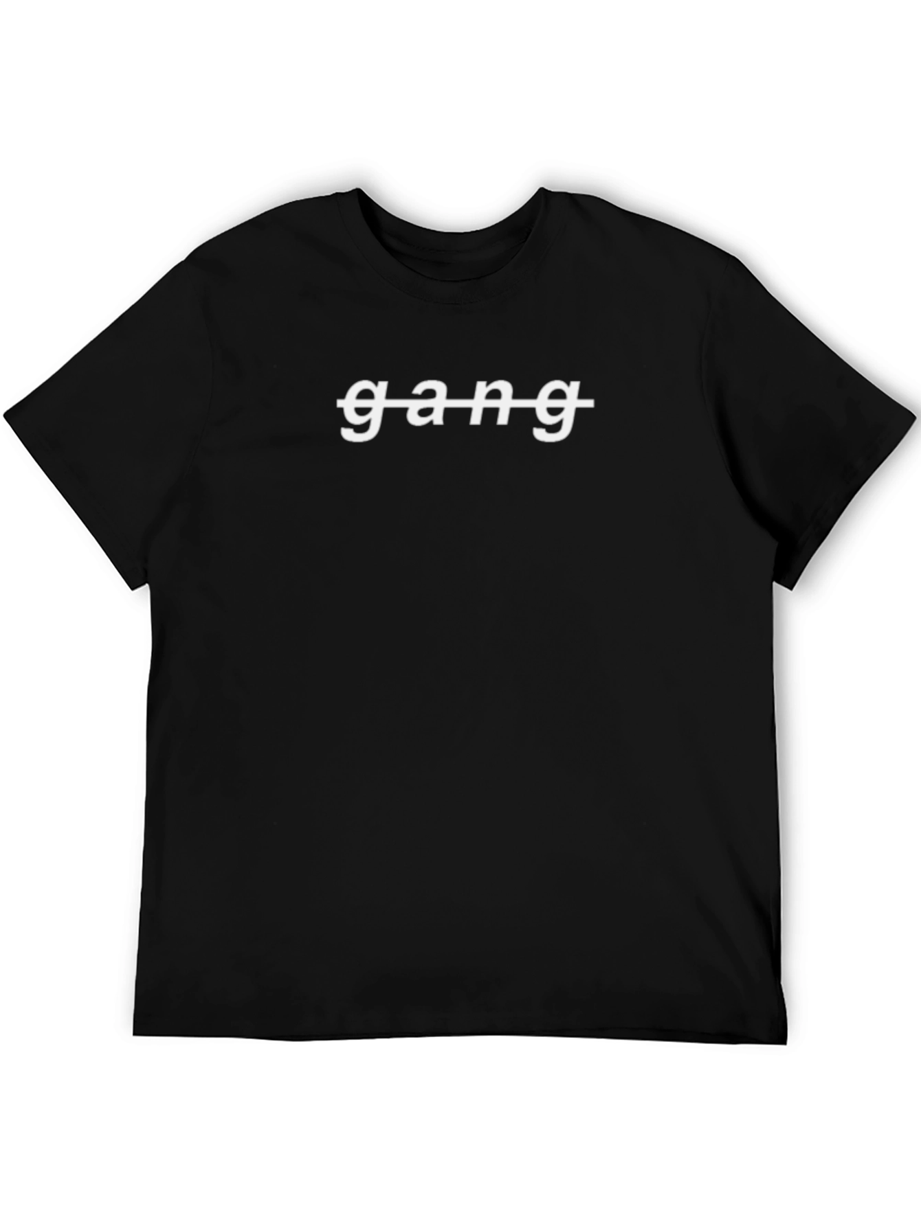Anti Gang Black Tee - Stylish Graphic T-Shirt