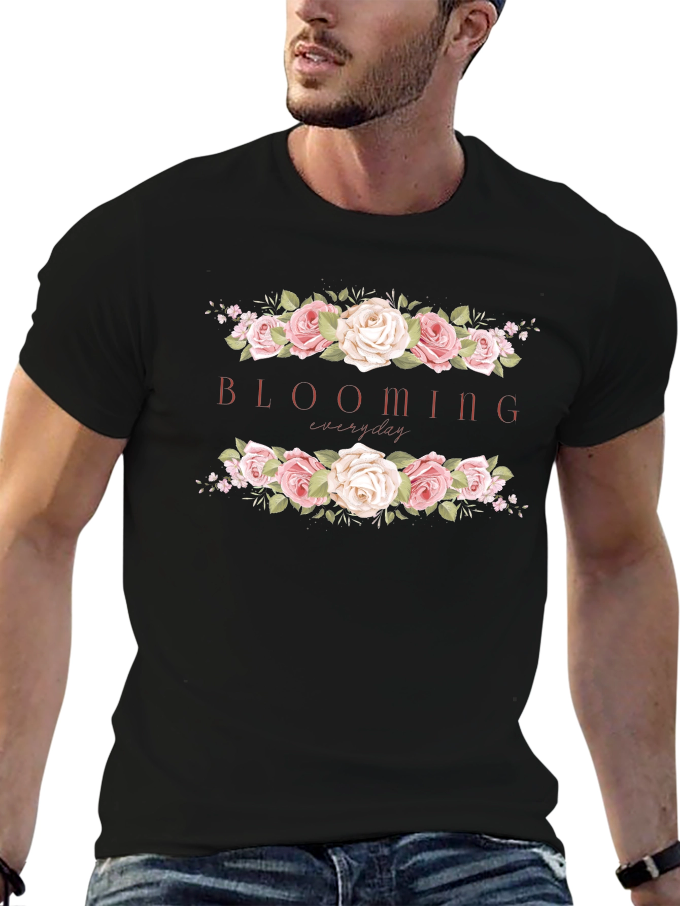 Blooming Everyday Graphic Tee - Stylish Floral Design