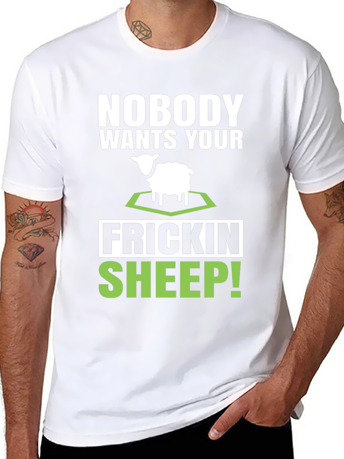 Funny Sheep Graphic Tee - Novelty T-Shirt