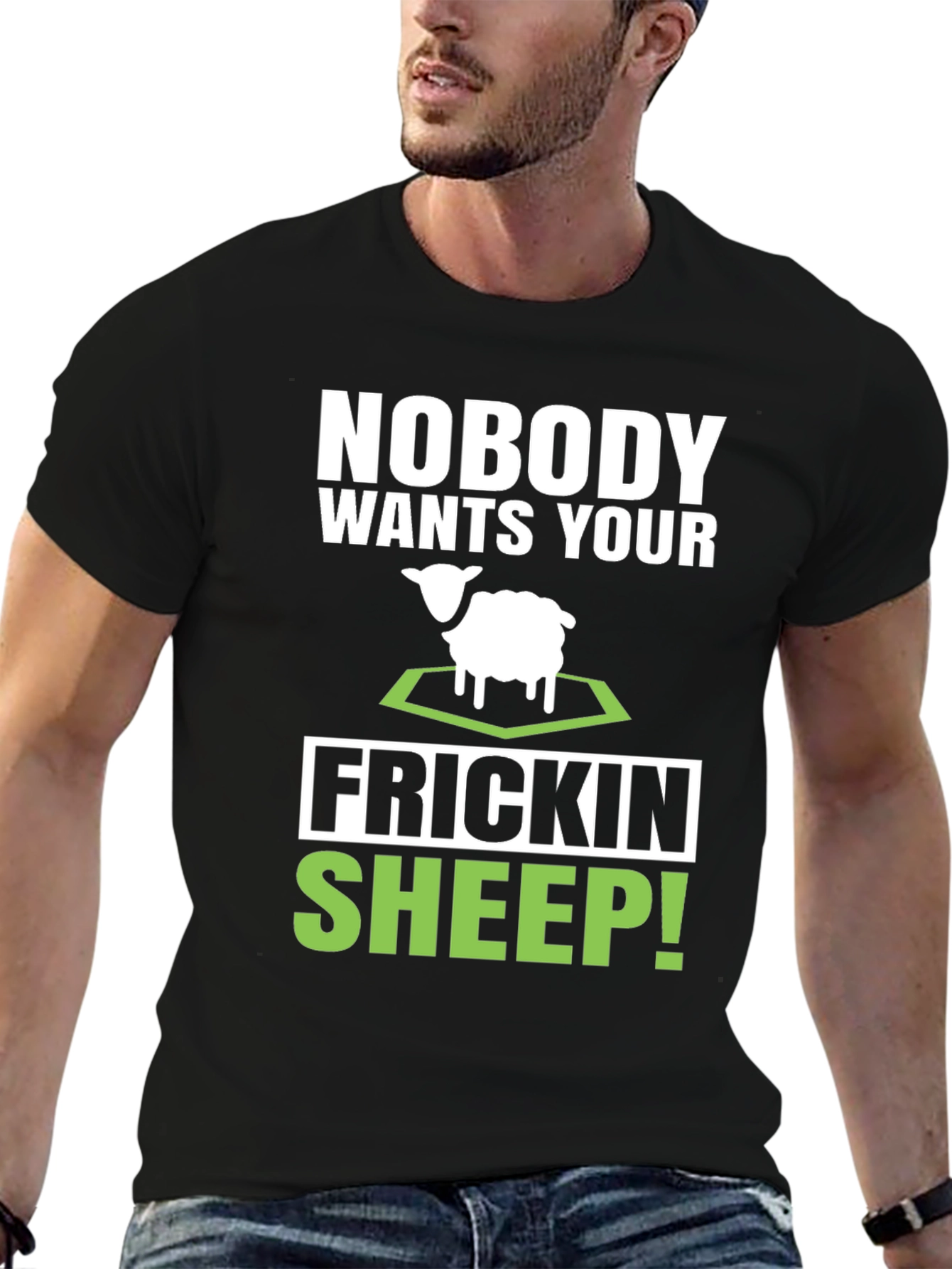 Funny Sheep Graphic Tee - Novelty T-Shirt