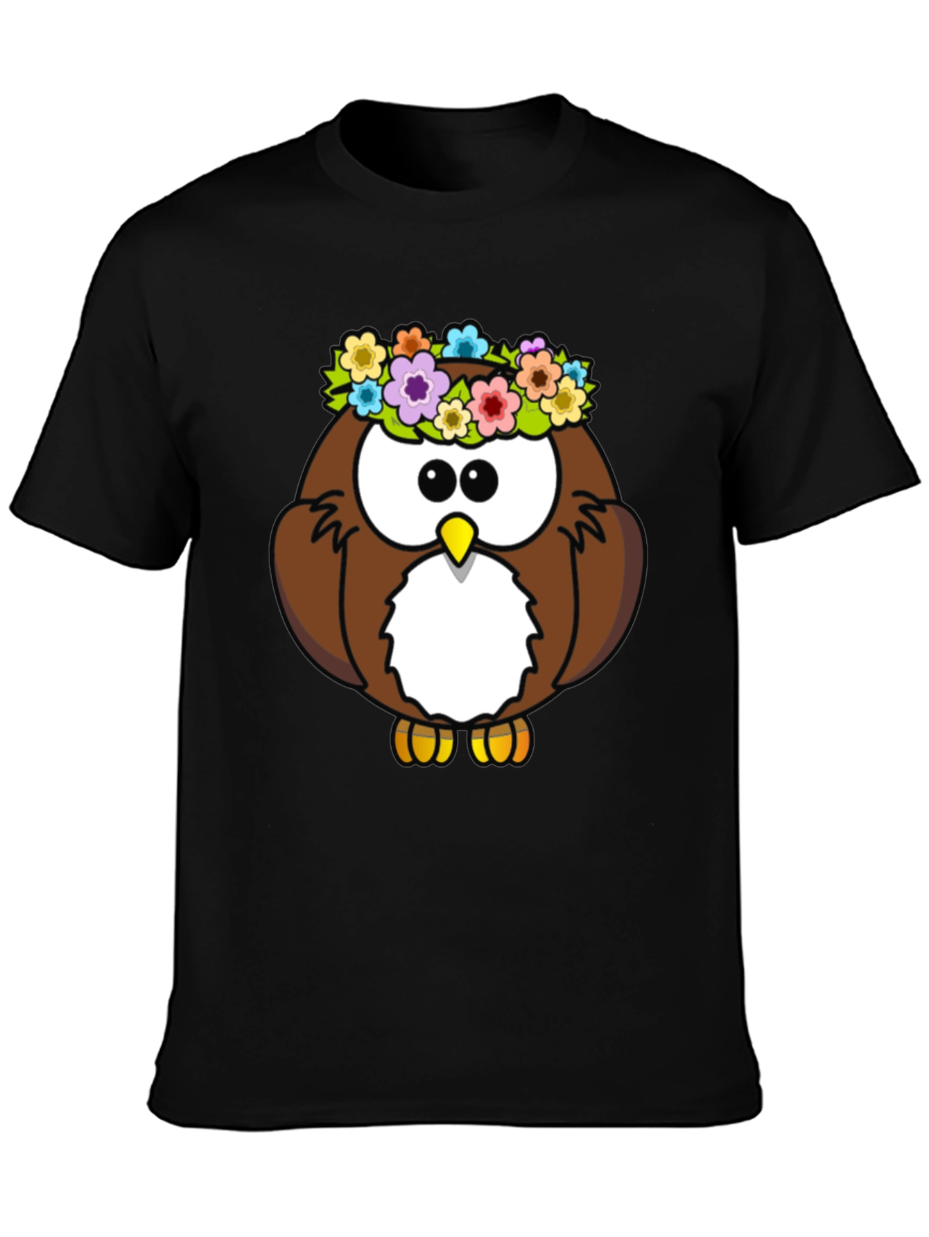 Owl Flower Crown Graphic T-Shirt
