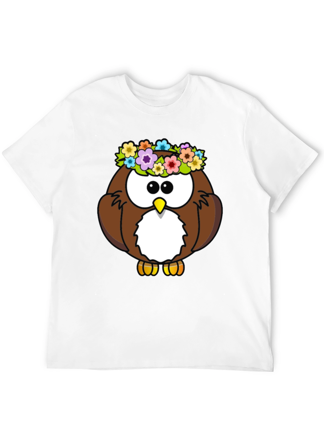 Owl Flower Crown Graphic T-Shirt