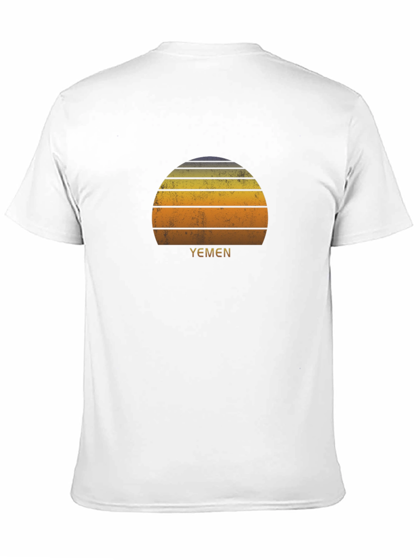 Yemen Retro Sunset Black T-Shirt