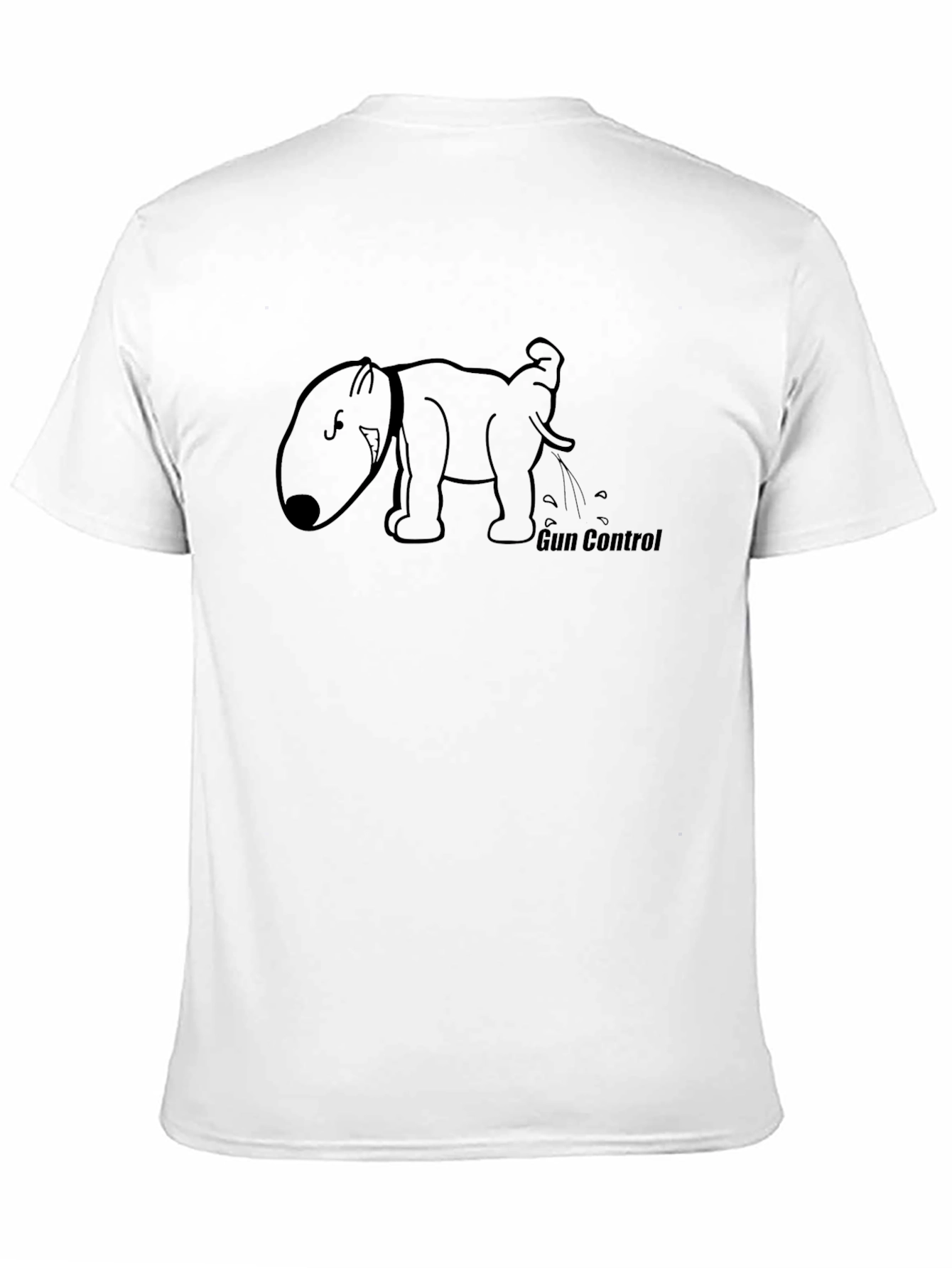 Gun Control Humor T-Shirt - Dog Pissing Design