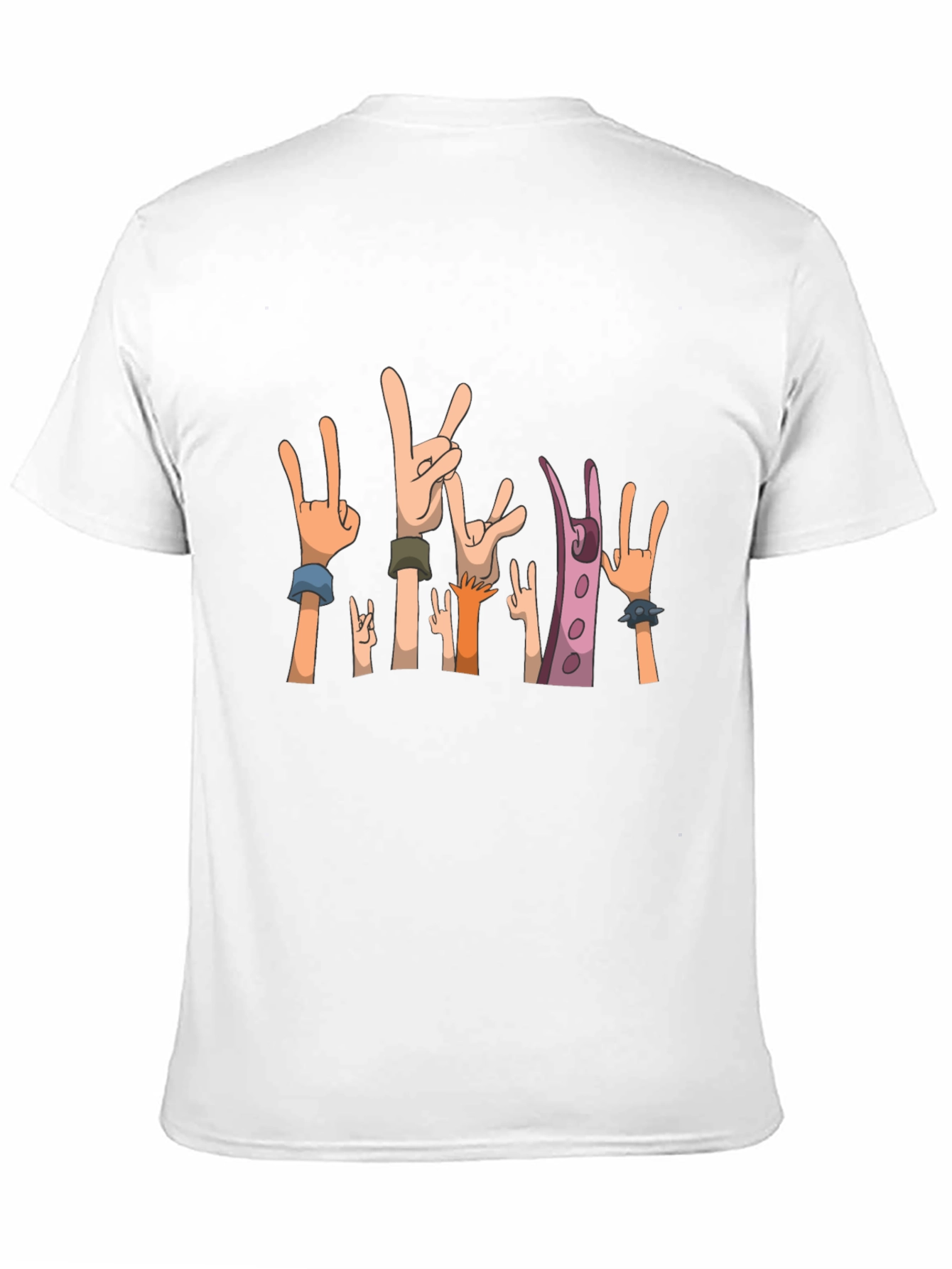 Rock On! Graphic Print Black T-Shirt